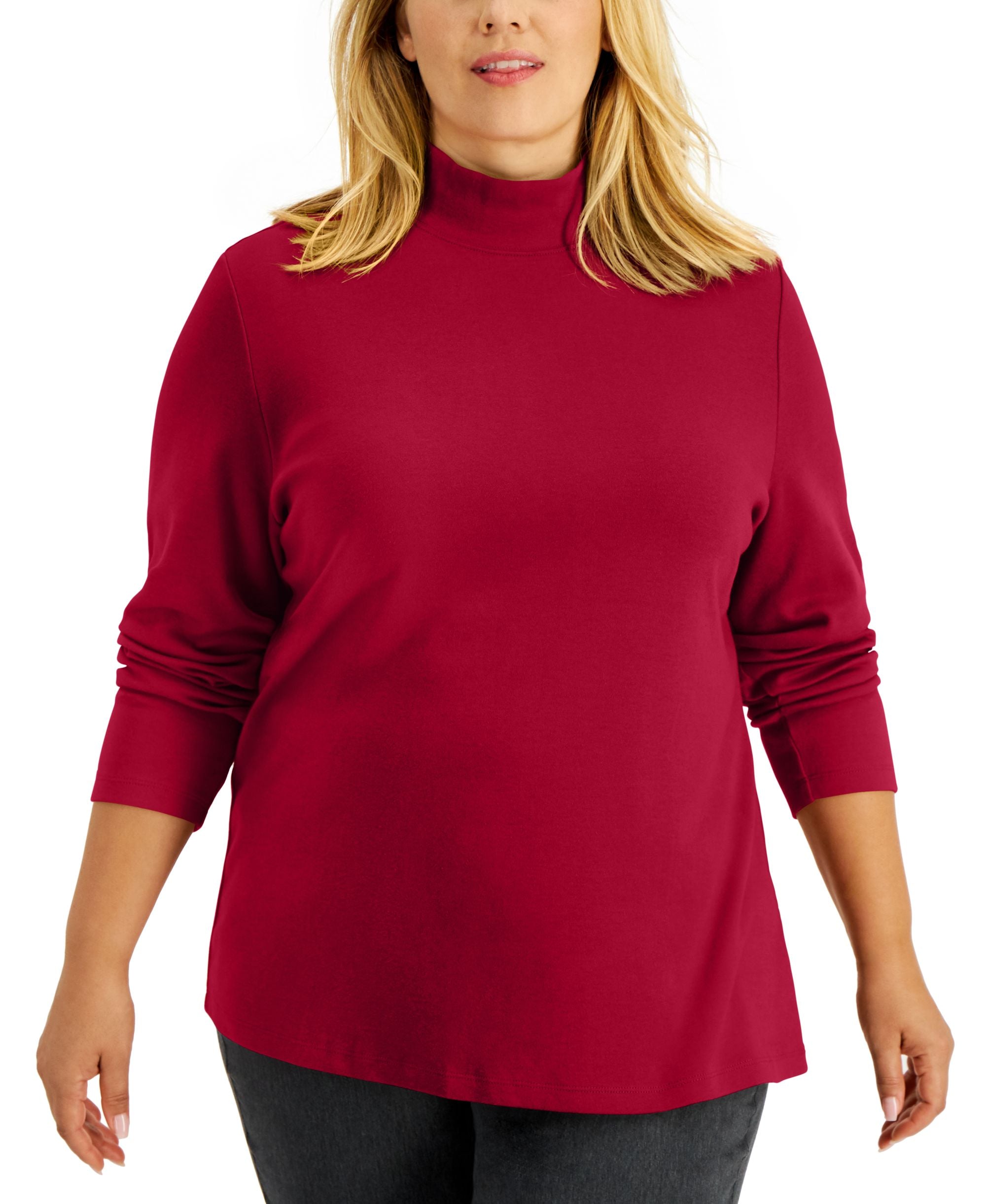 Plus Size Mock-Neck Top