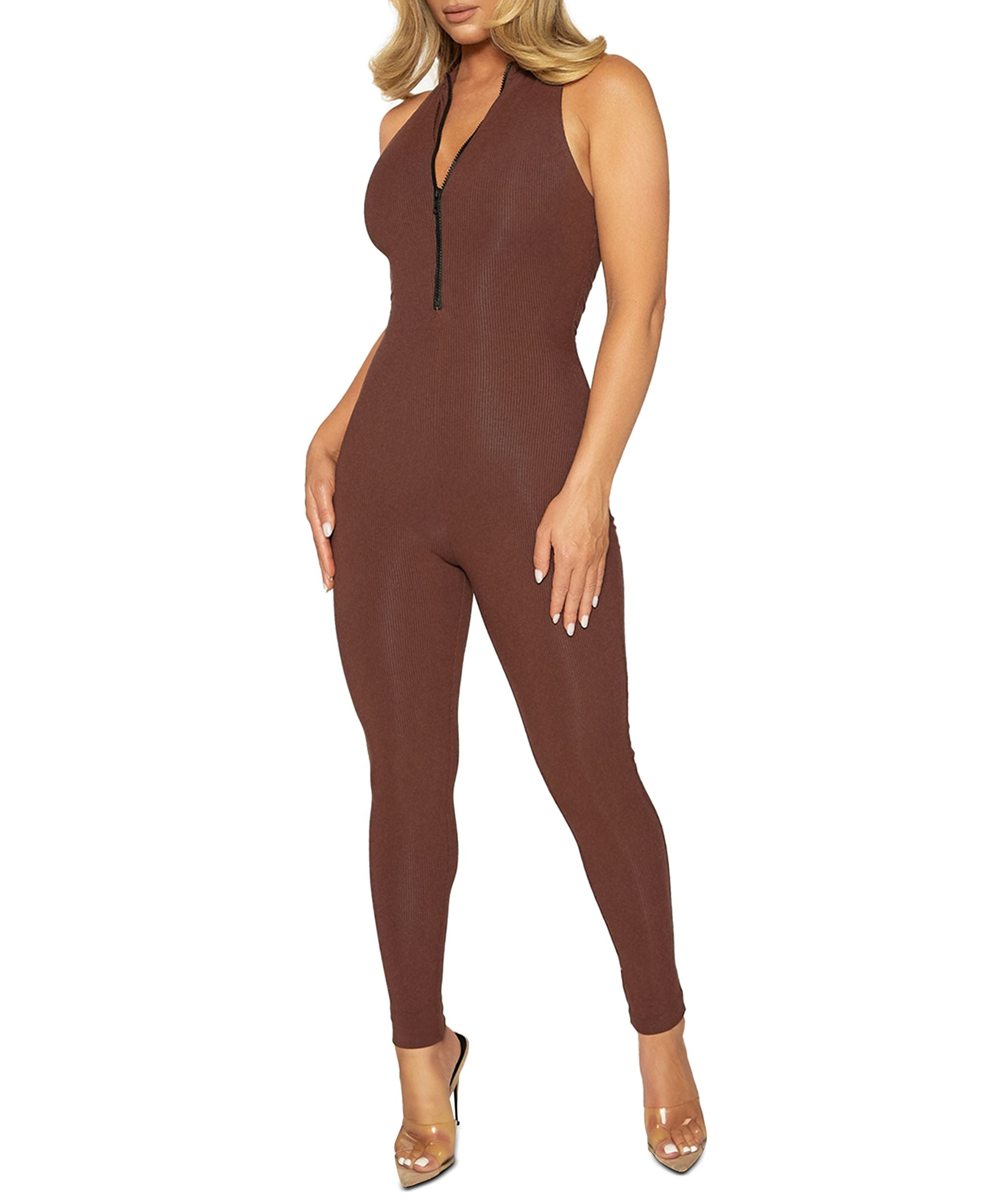 Zipped Up Snatched Jumpsuit