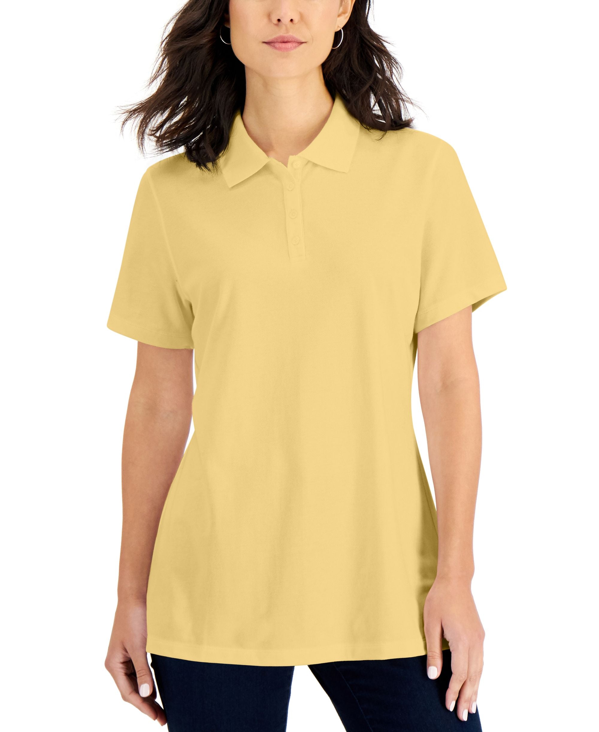 Karen Scott Pique Knit Polo