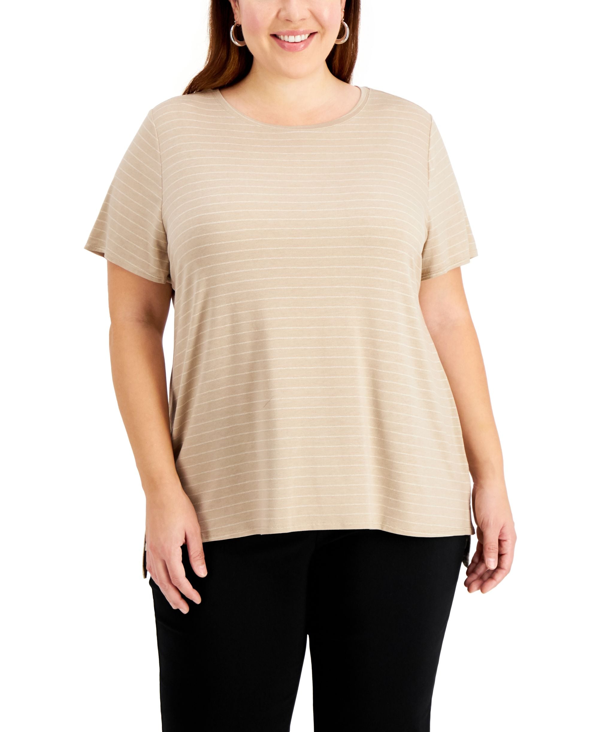 Alfani Plus Size Striped Top