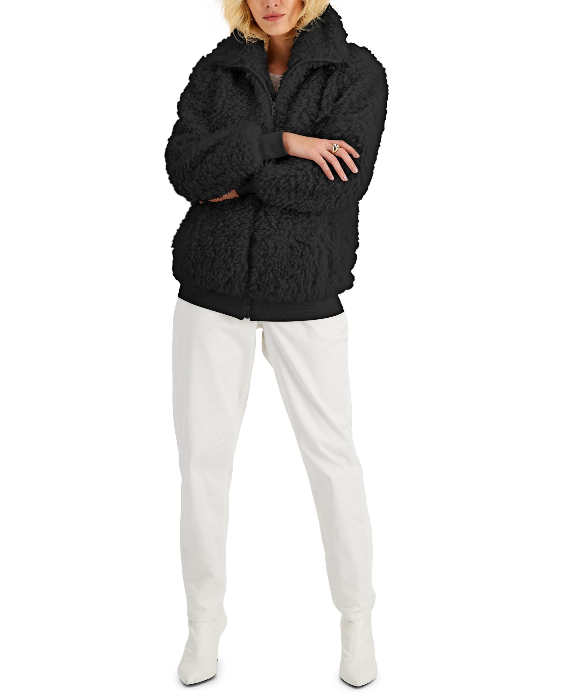 Sherpa Fleece Zippered Jacket