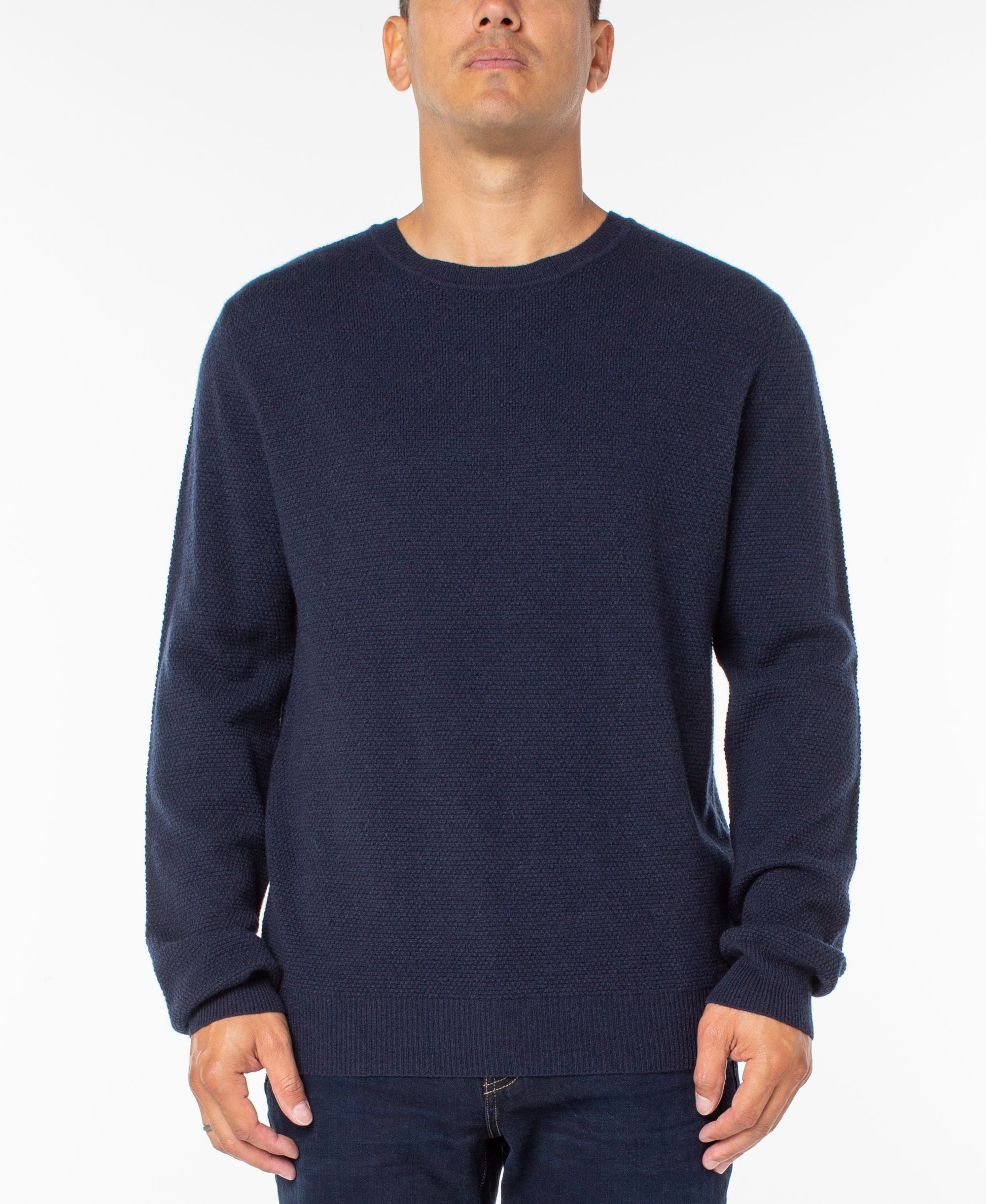 Men's Textured Crewneck Sweater