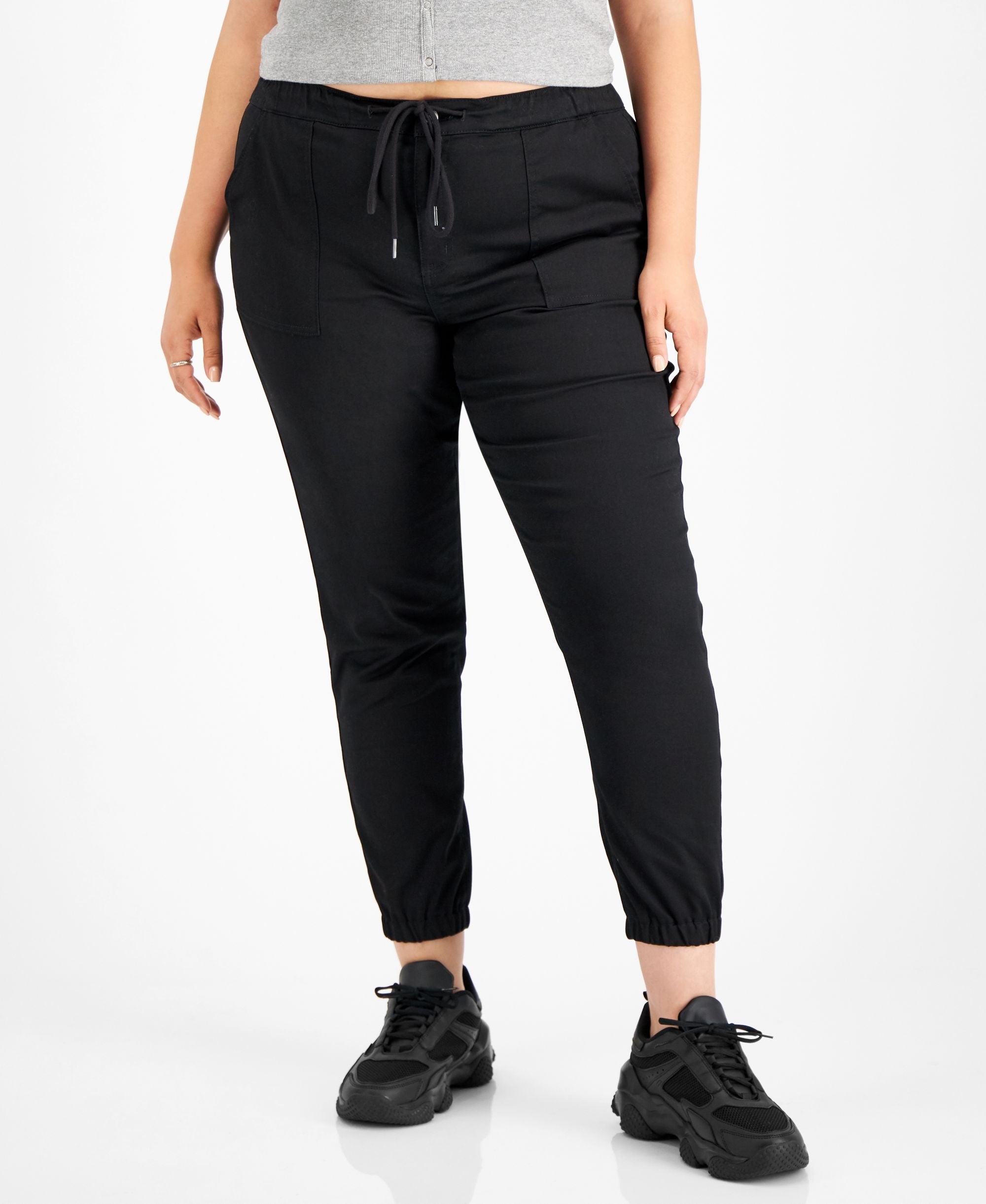 Tinseltown Trendy Plus Size Utility Jogger Jeggings
