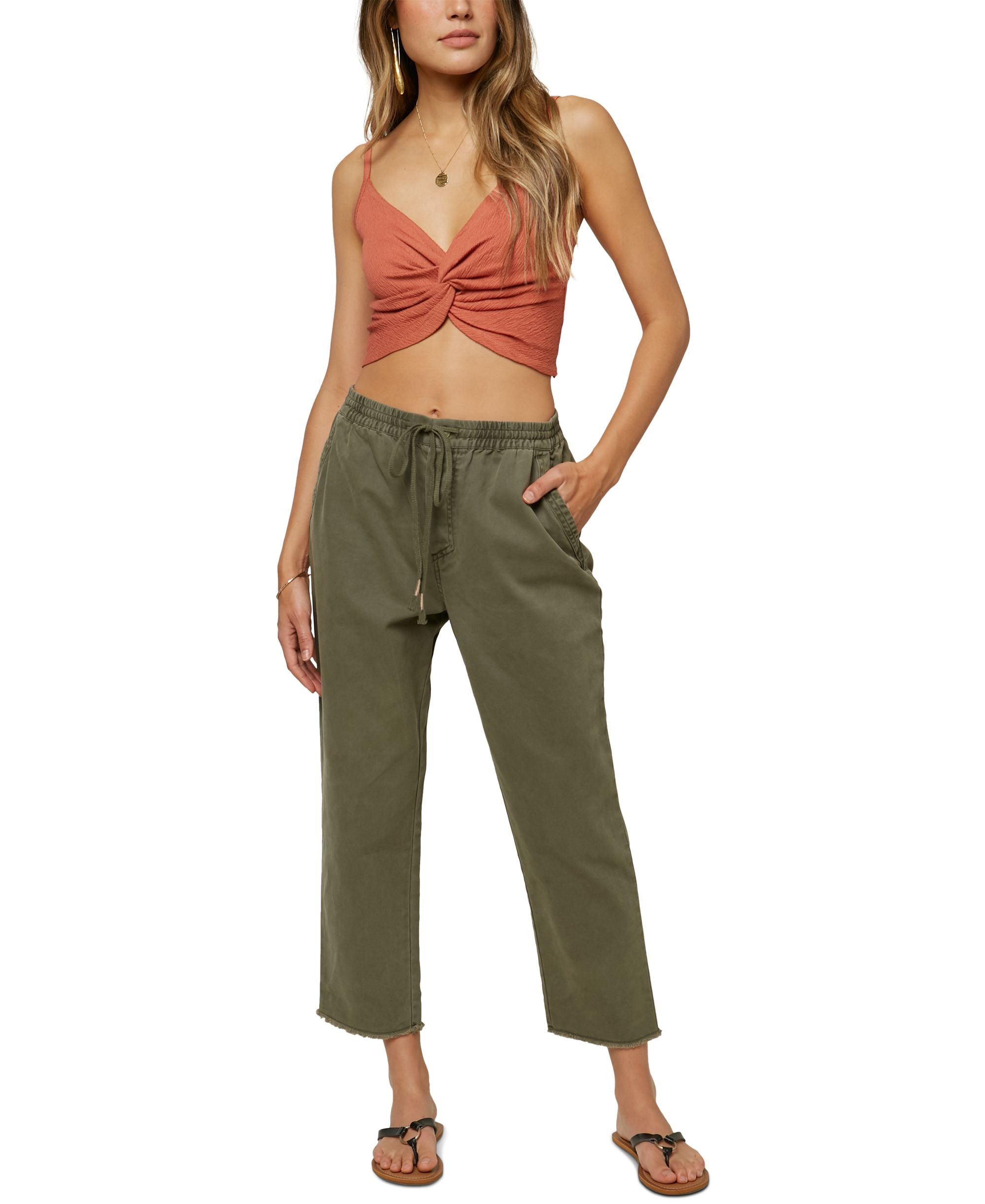 Juniors' Curtis Army Cotton Ankle Pants