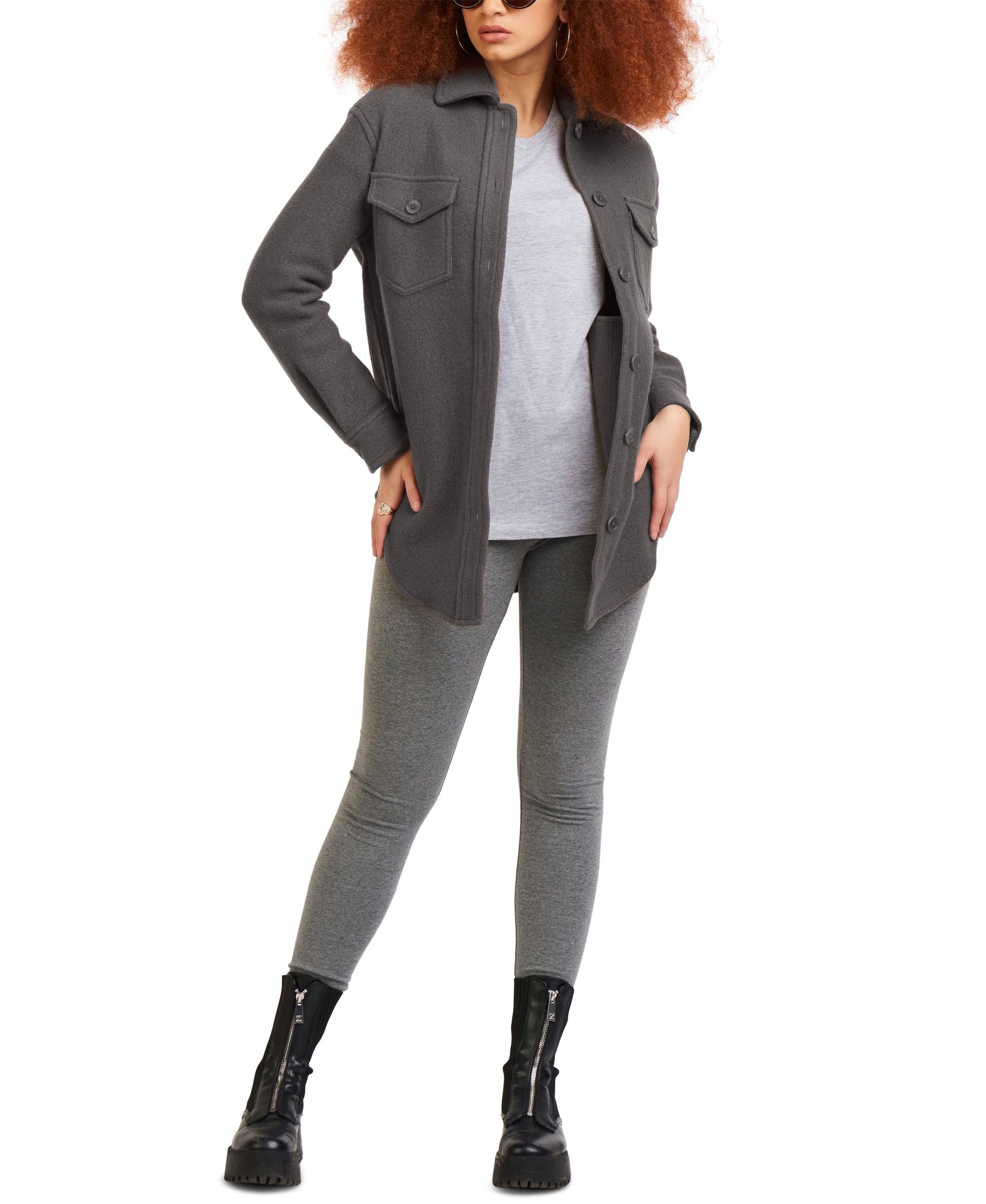 Black Tape Shirt Jacket