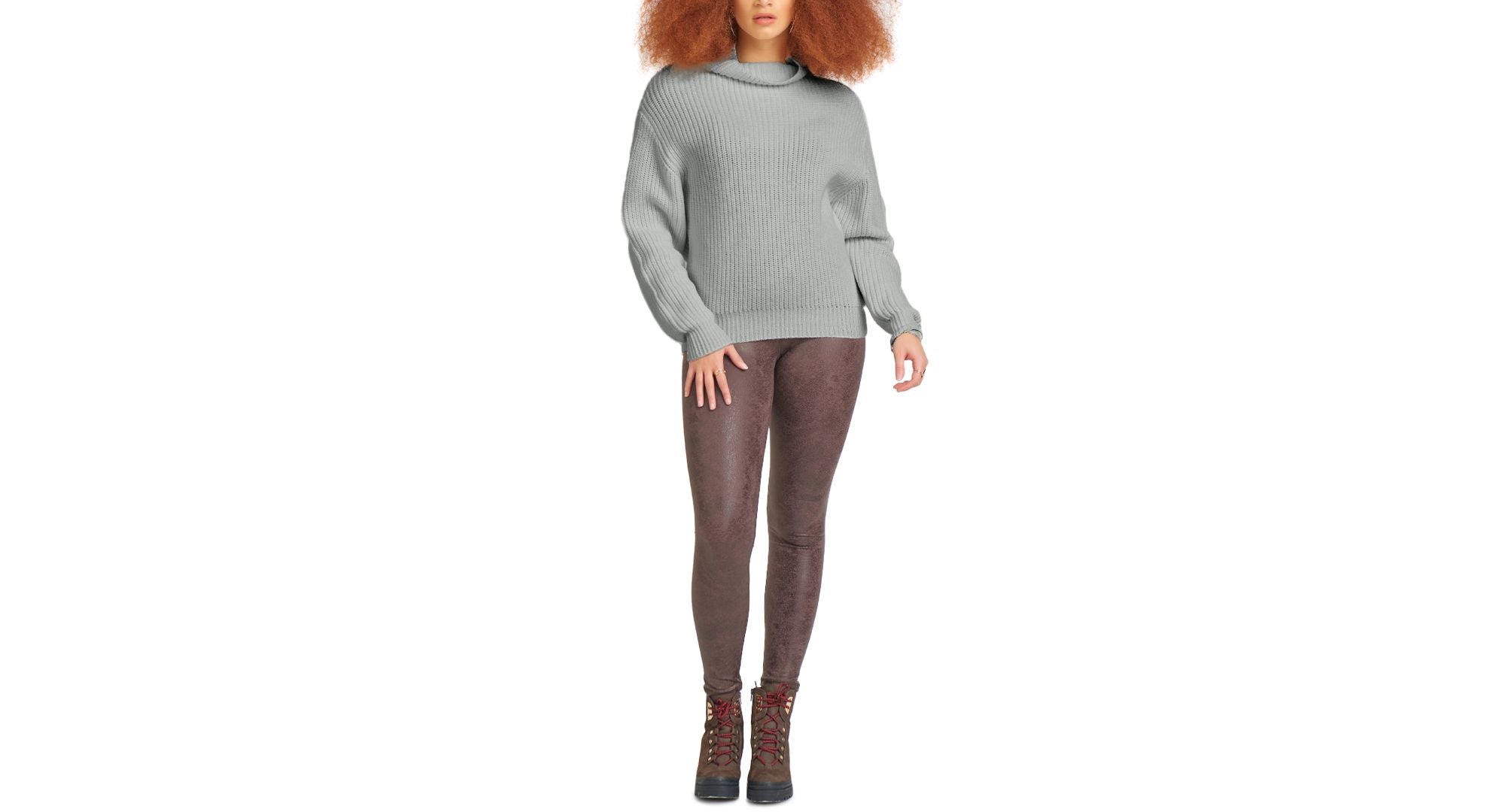 Black Tape Mock-Neck Sweater