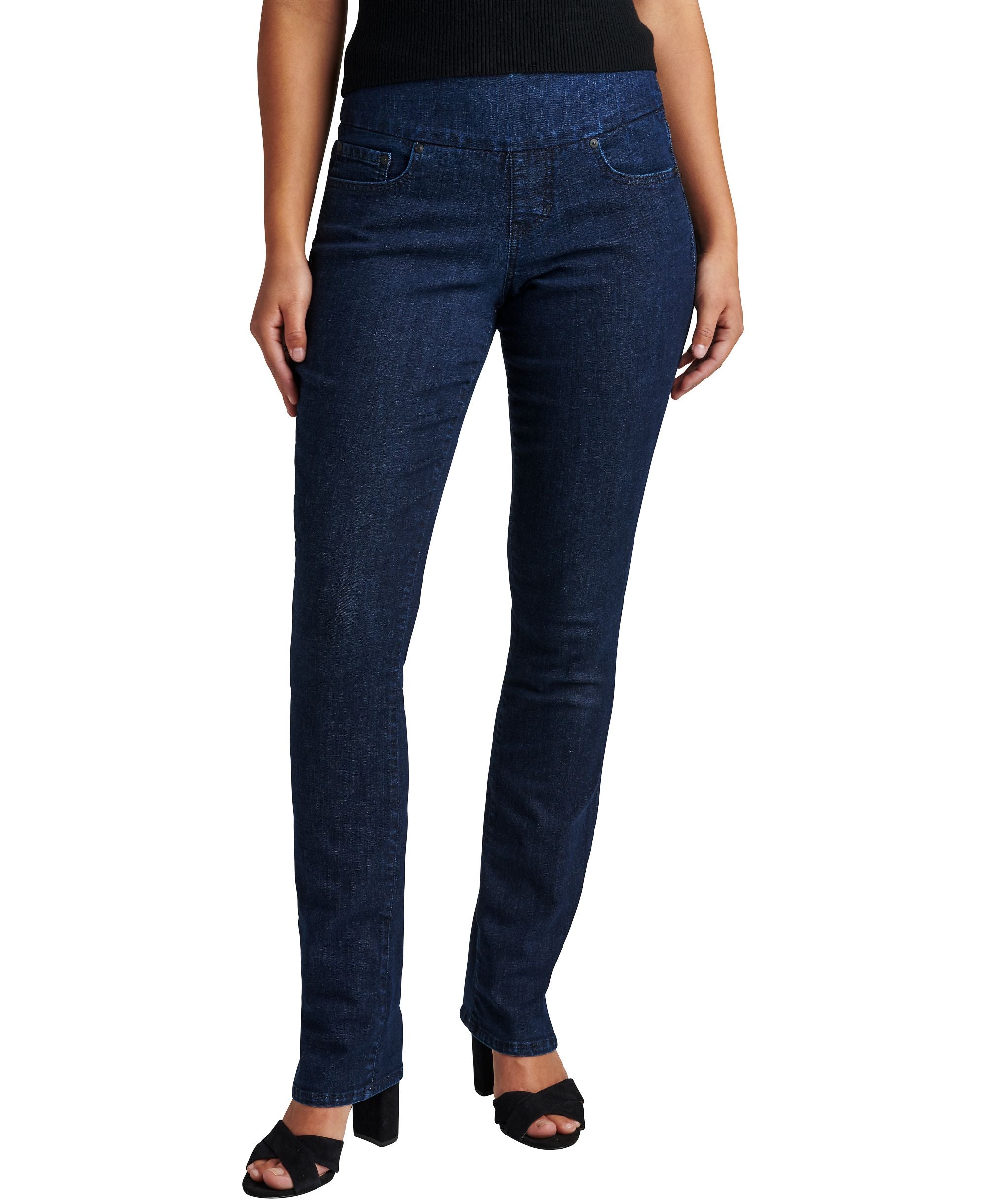 Jag Petite Peri Straight Mid Rise Pull On Jeans