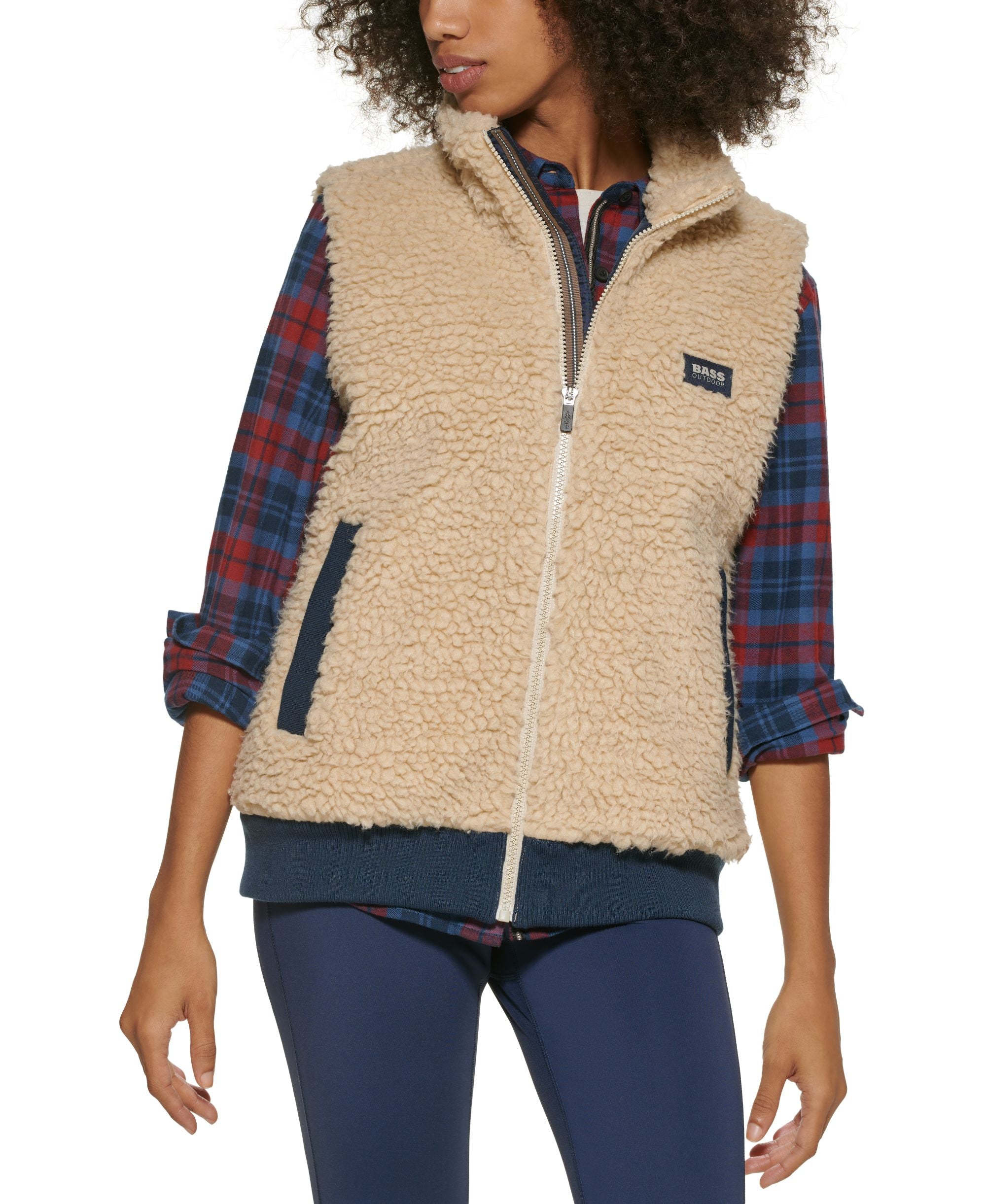 Bass Outdoor Route Hiking Faux Sherpa Vest