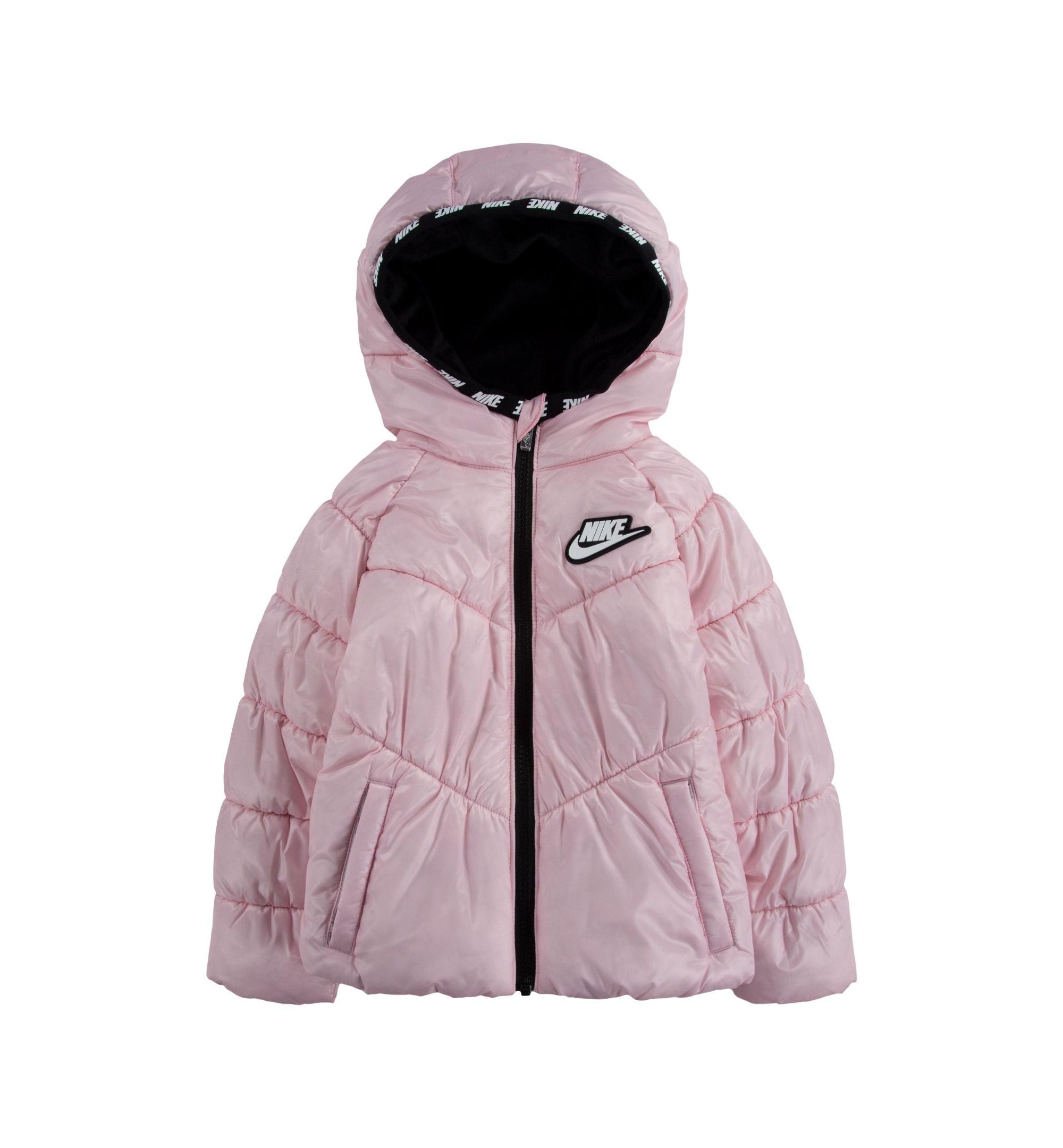 Nike Little Girls Chevron Cinched Puffer Jacket