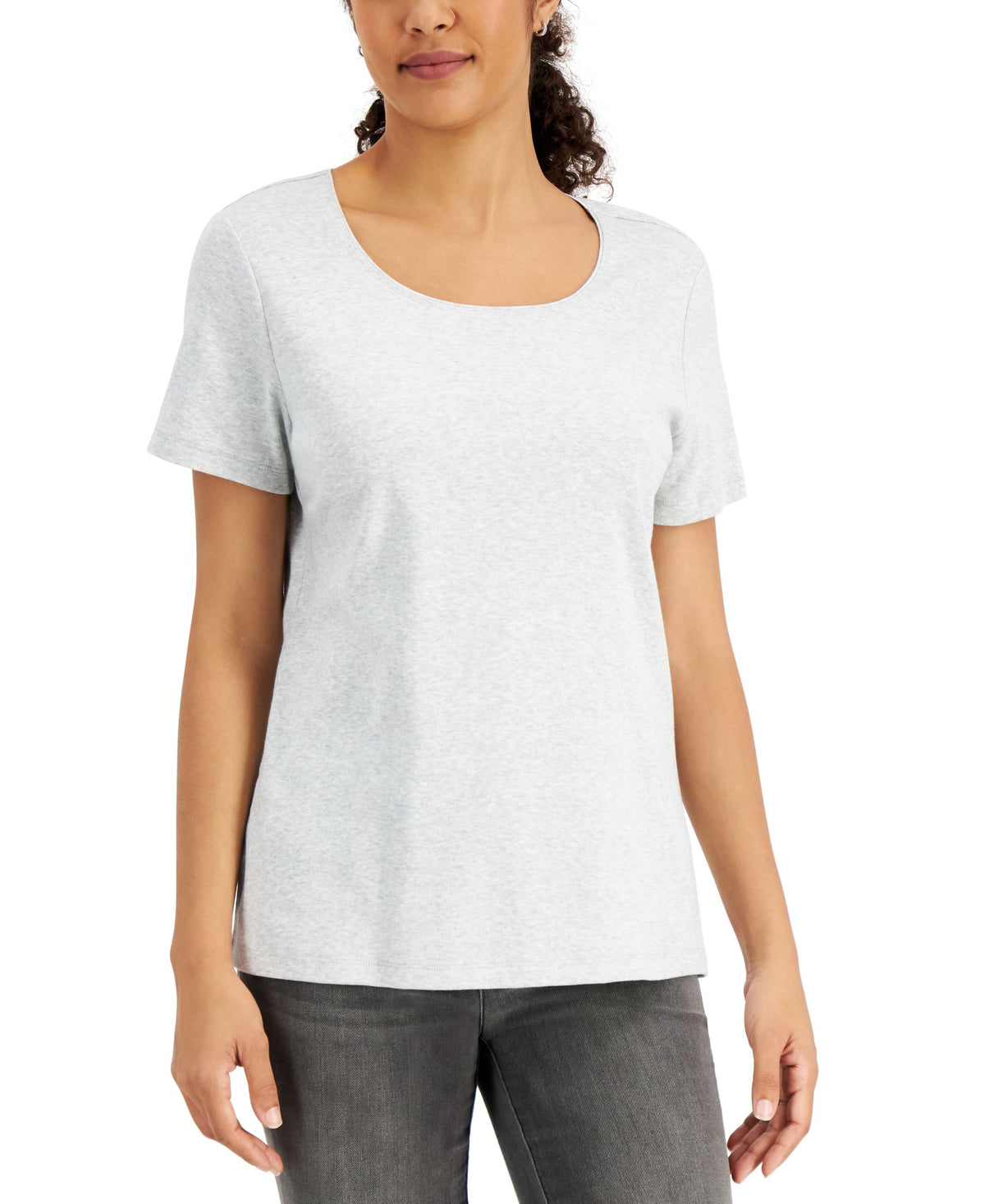 Short Sleeve Scoop Neck Top