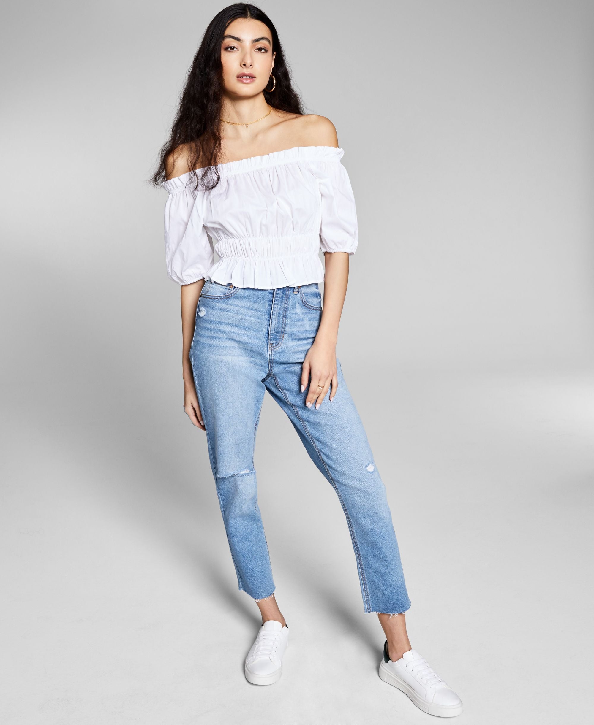 Now This Womens Cotton Off The Shoulder Top