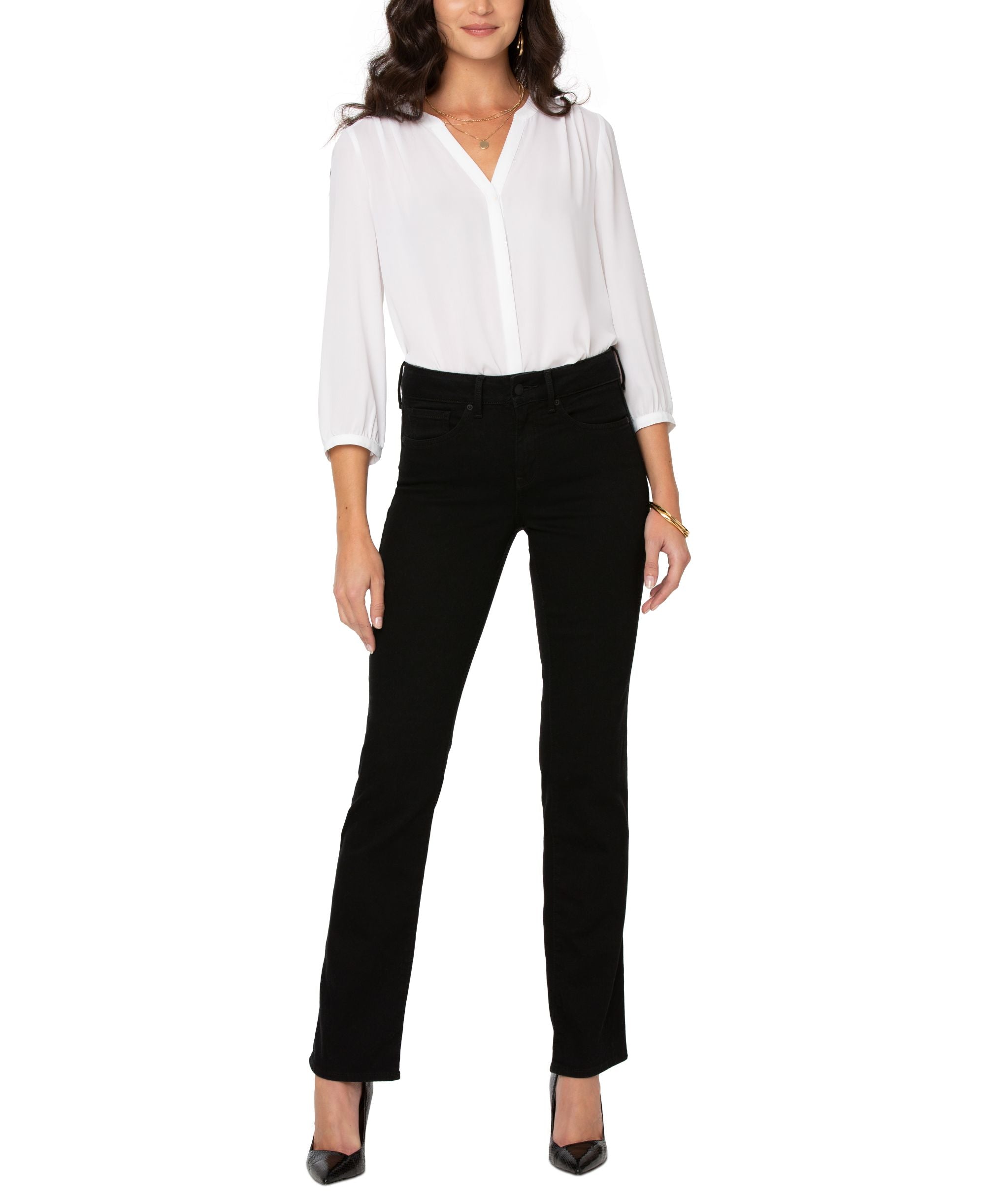 Nydj Marilyn Petite Tummy Control Straight Leg Jeans