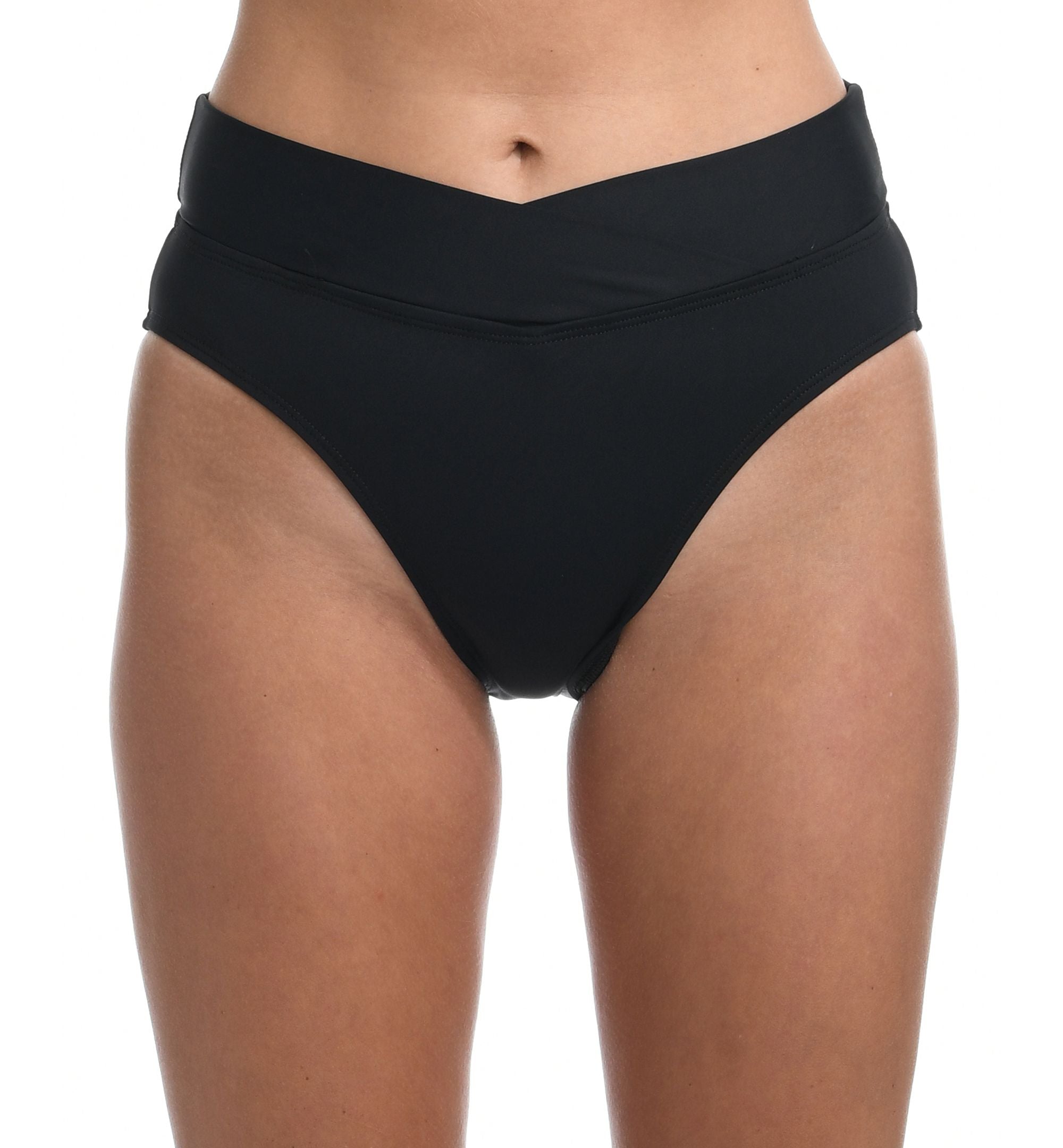 Crossover High-Waist Bikini Bottoms