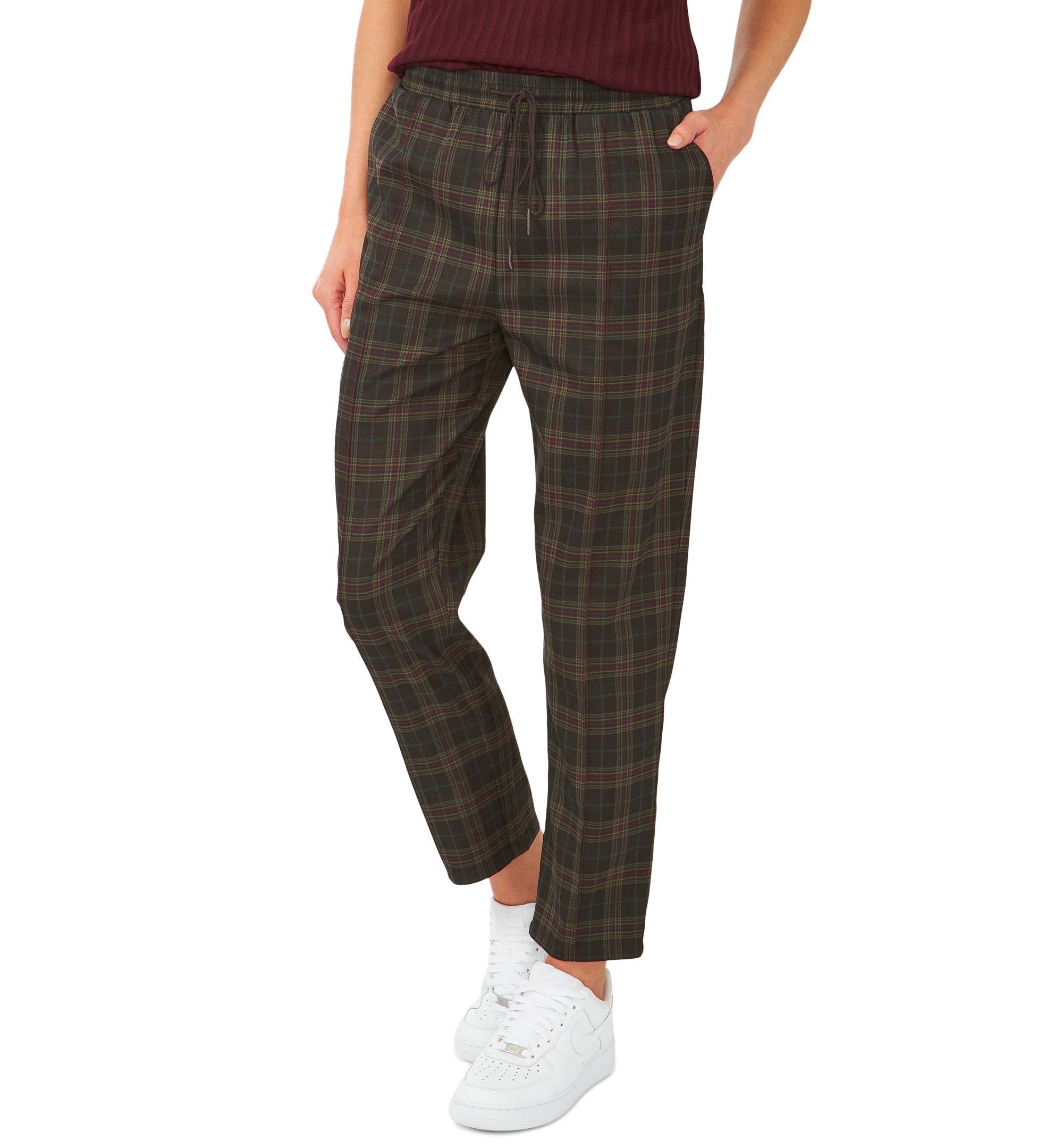 Riley Rae Plaid Drawstring Pants