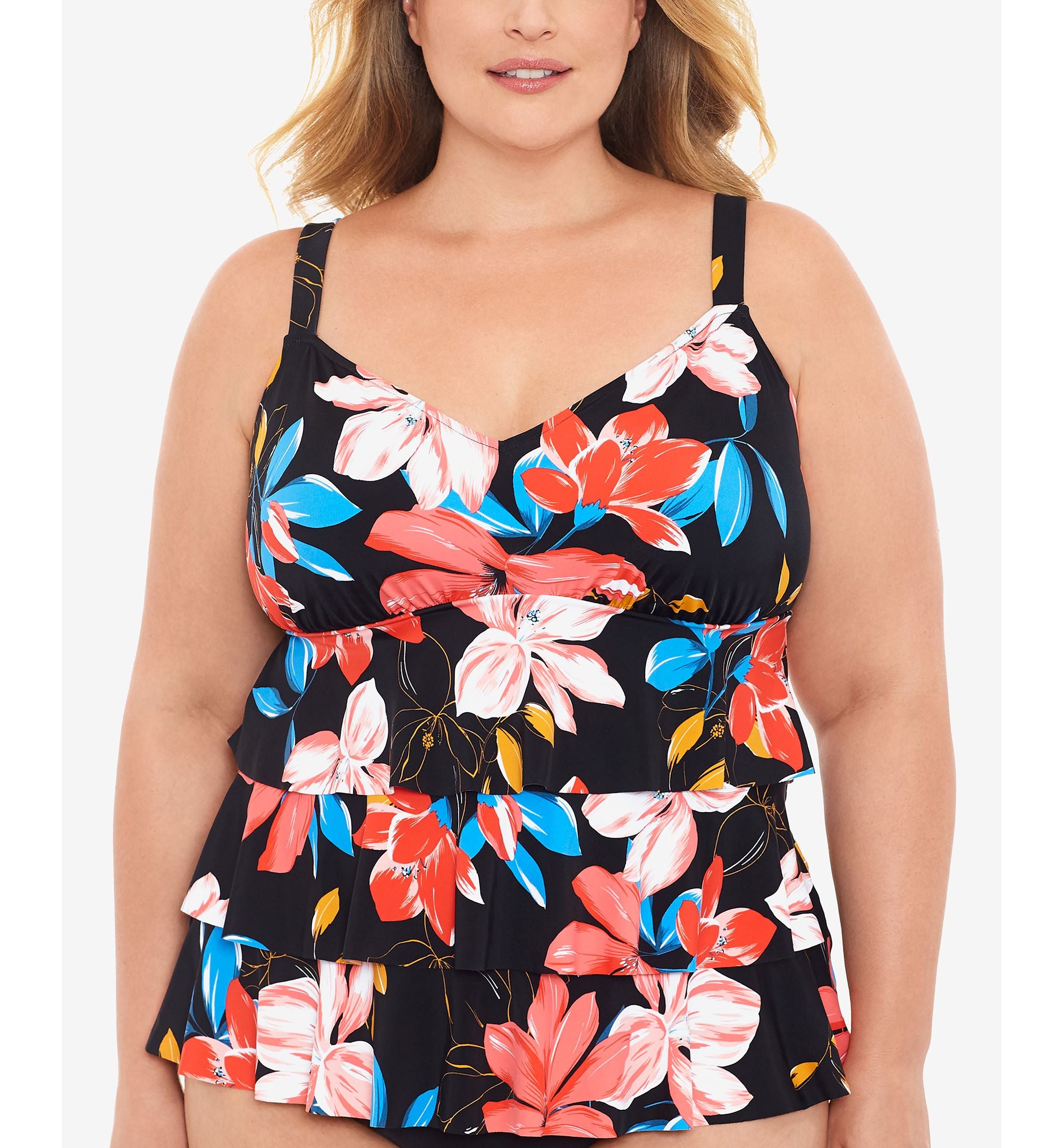 Printed Paradiso Palm High-Waist O-Ring Bottoms