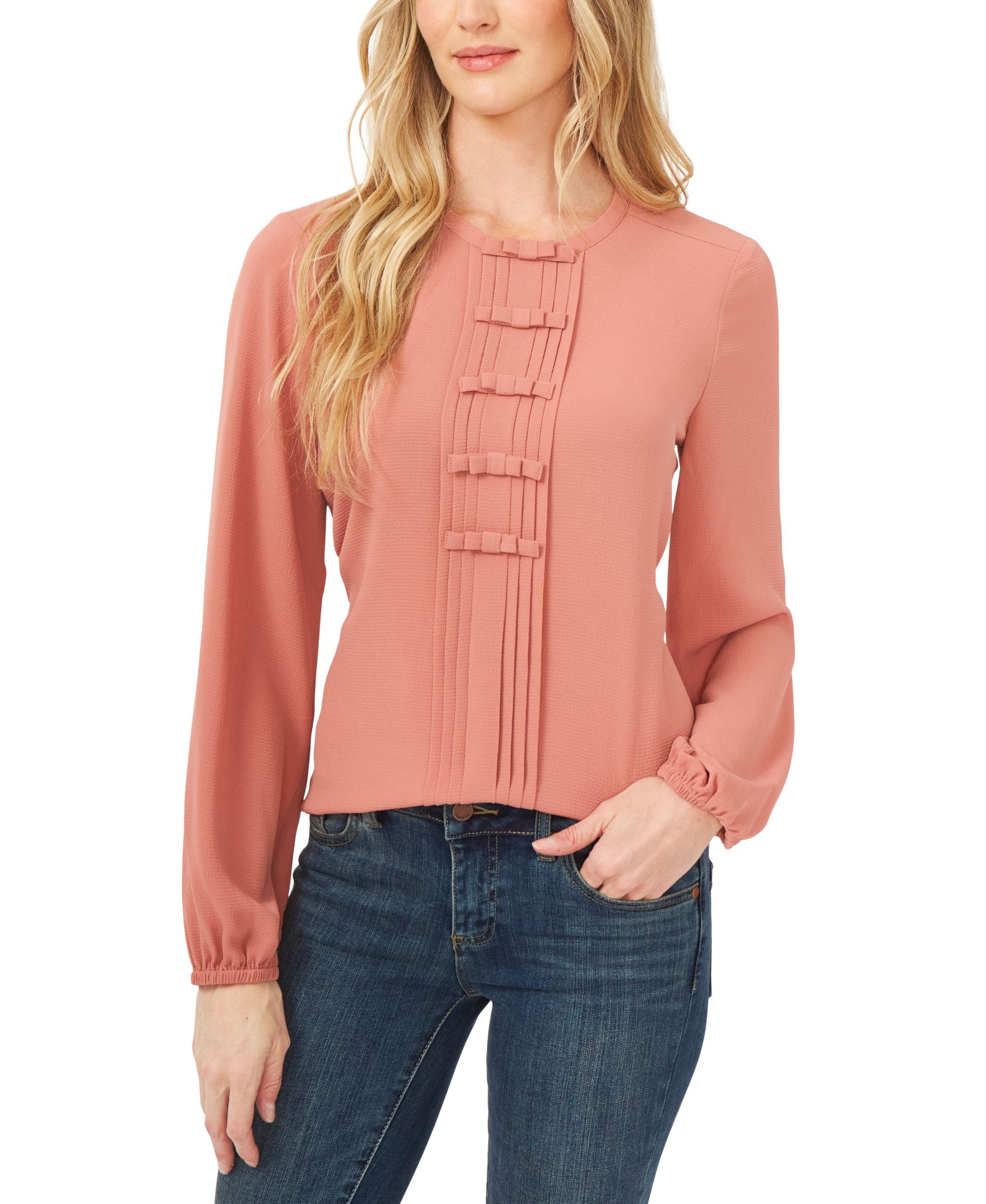 Cece Pleated Front Blouse