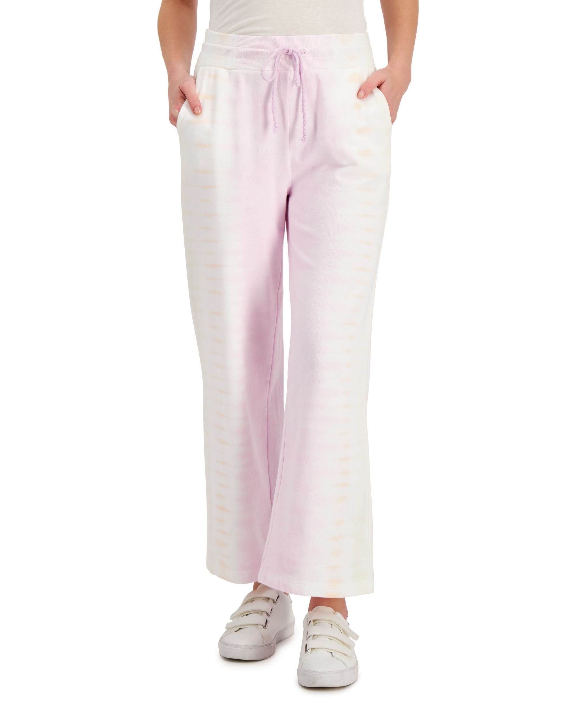 Style & Co Tie Dye Wide Leg Sweatpants