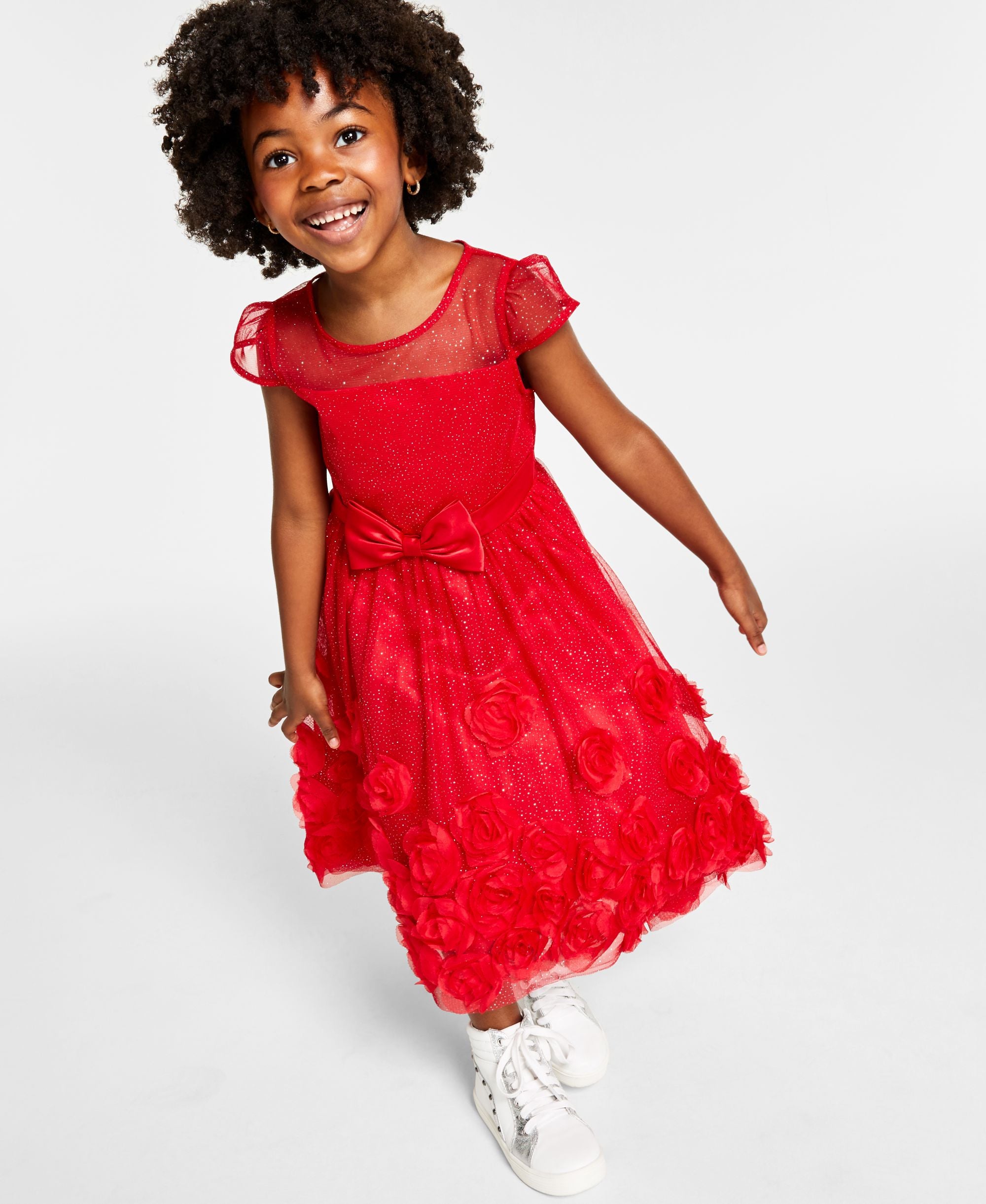 Little Girls Soutache Hi Low Dress