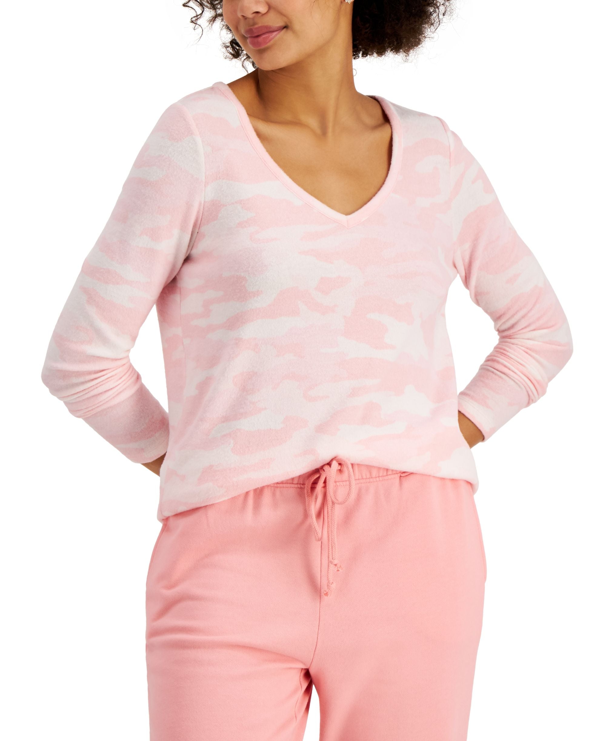 Style & Co Camo Print Long Sleeve T-Shirt