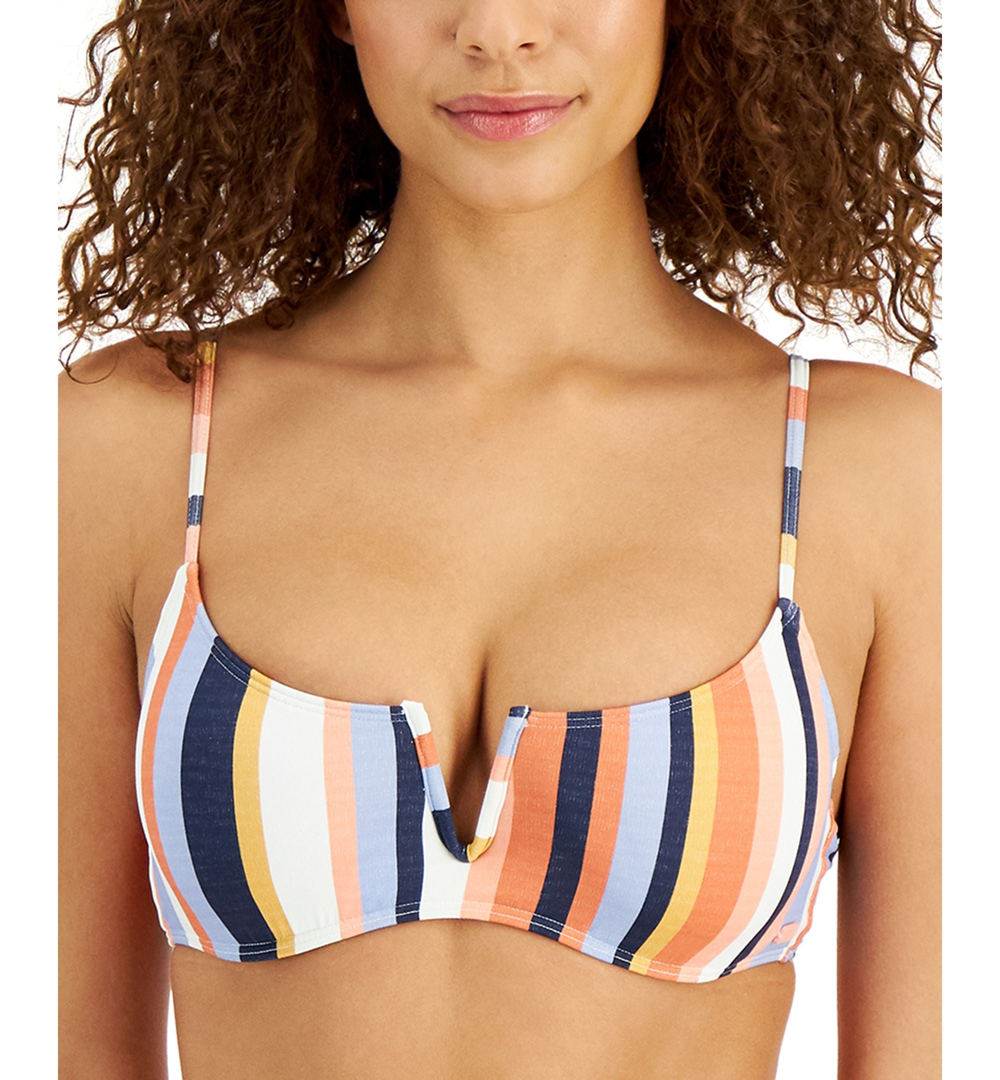 Juniors' Printed Beach Classics Underwire Bikini Top
