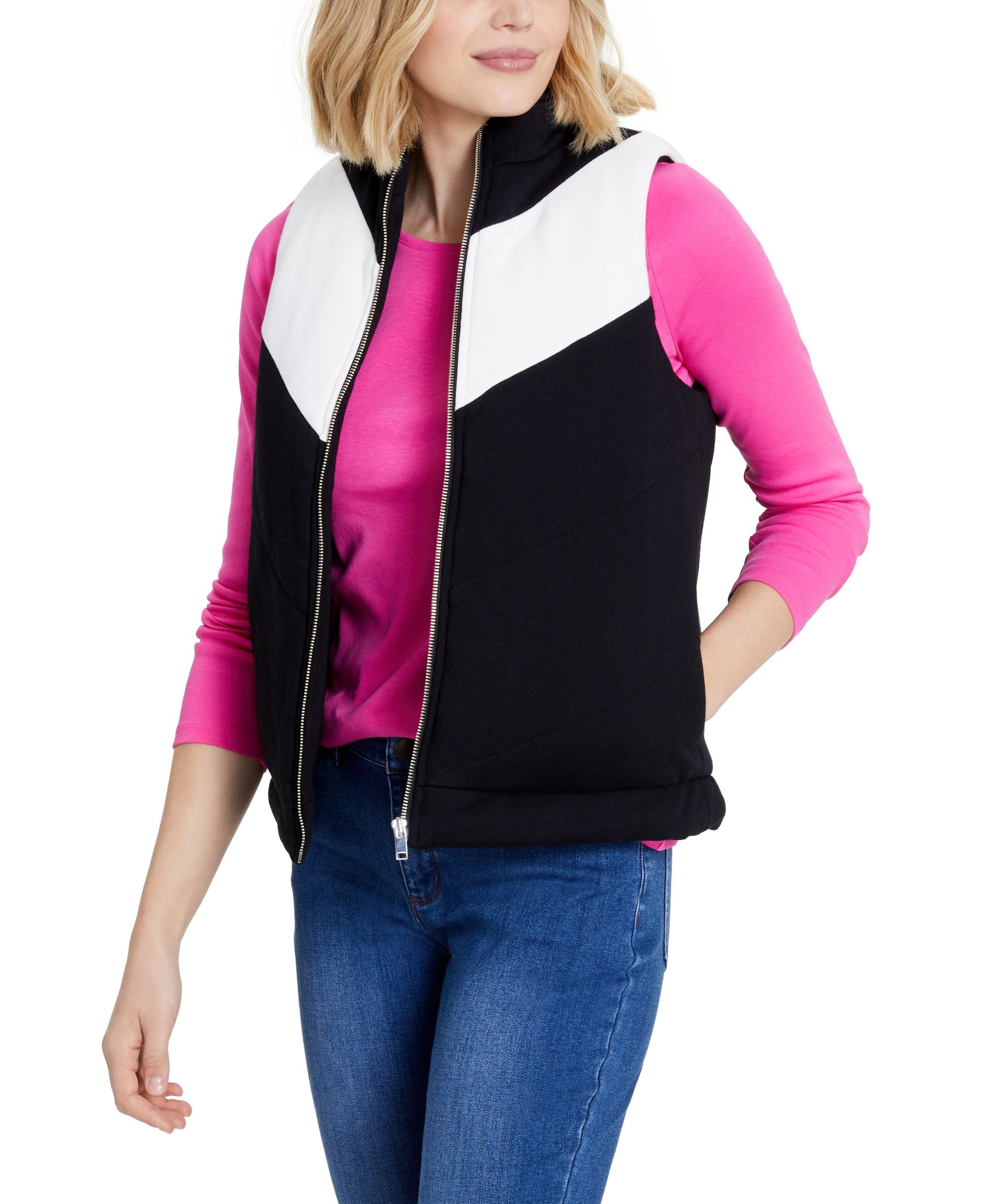 Charter Club Quilted French Terry Vest