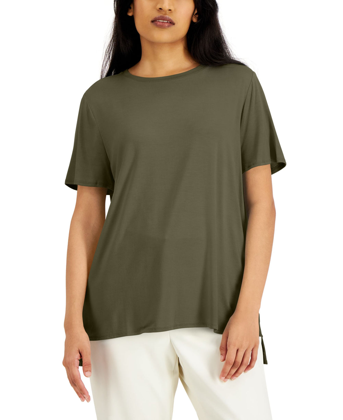 Alfani Plus Size Solid T-Shirt