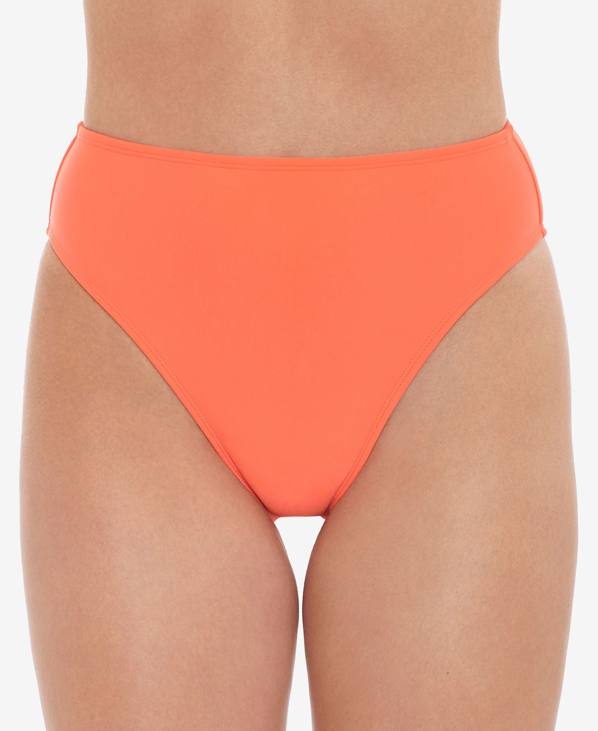 Juniors' Solid High-Cut Bikini Bottoms