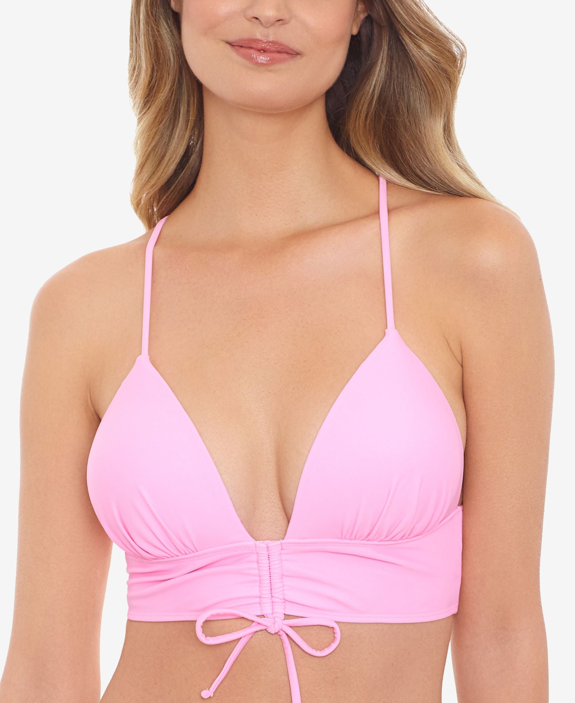 Juniors' Solid Bikini Top
