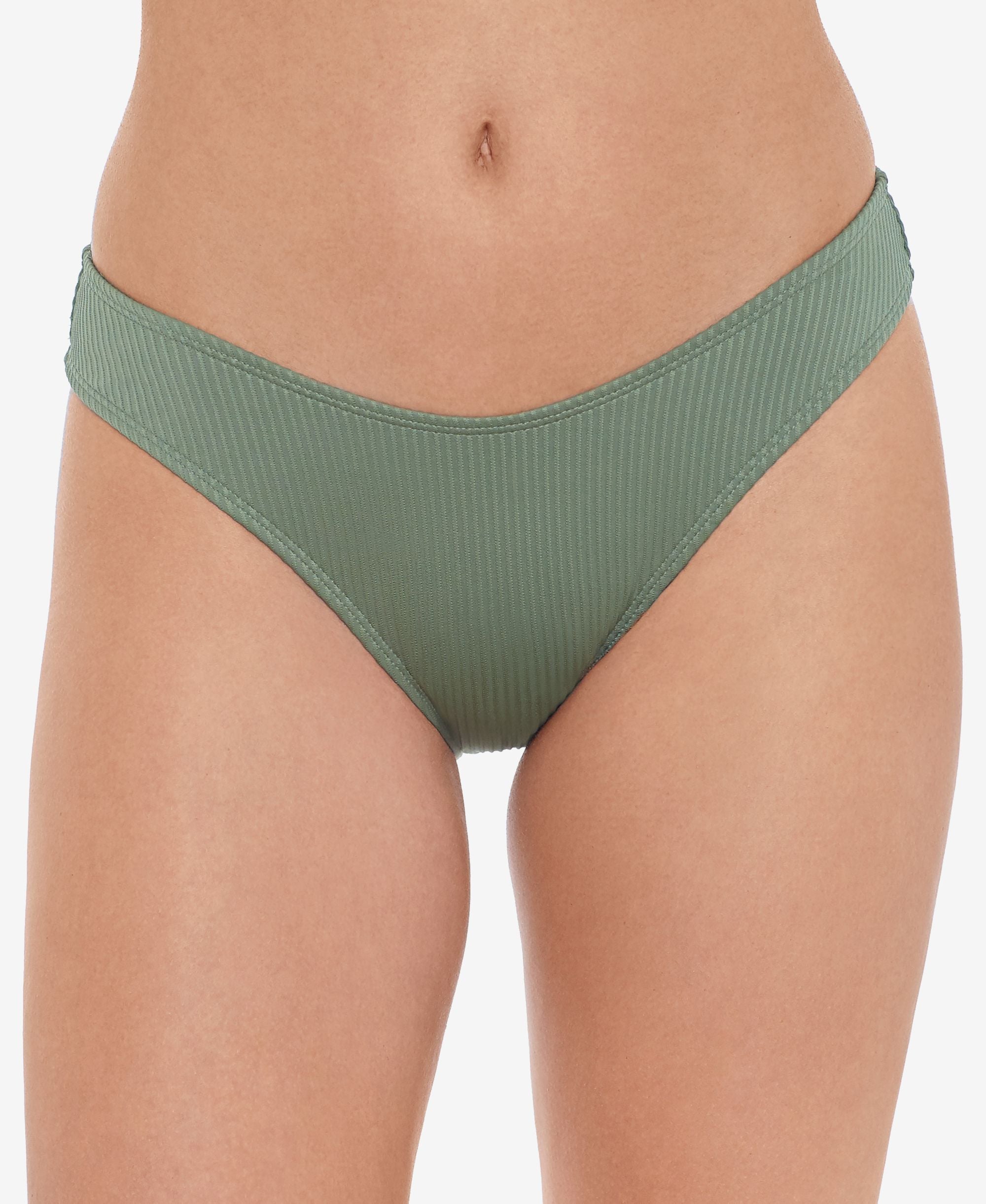 Juniors' Ribbed Hipster Bikini Bottoms