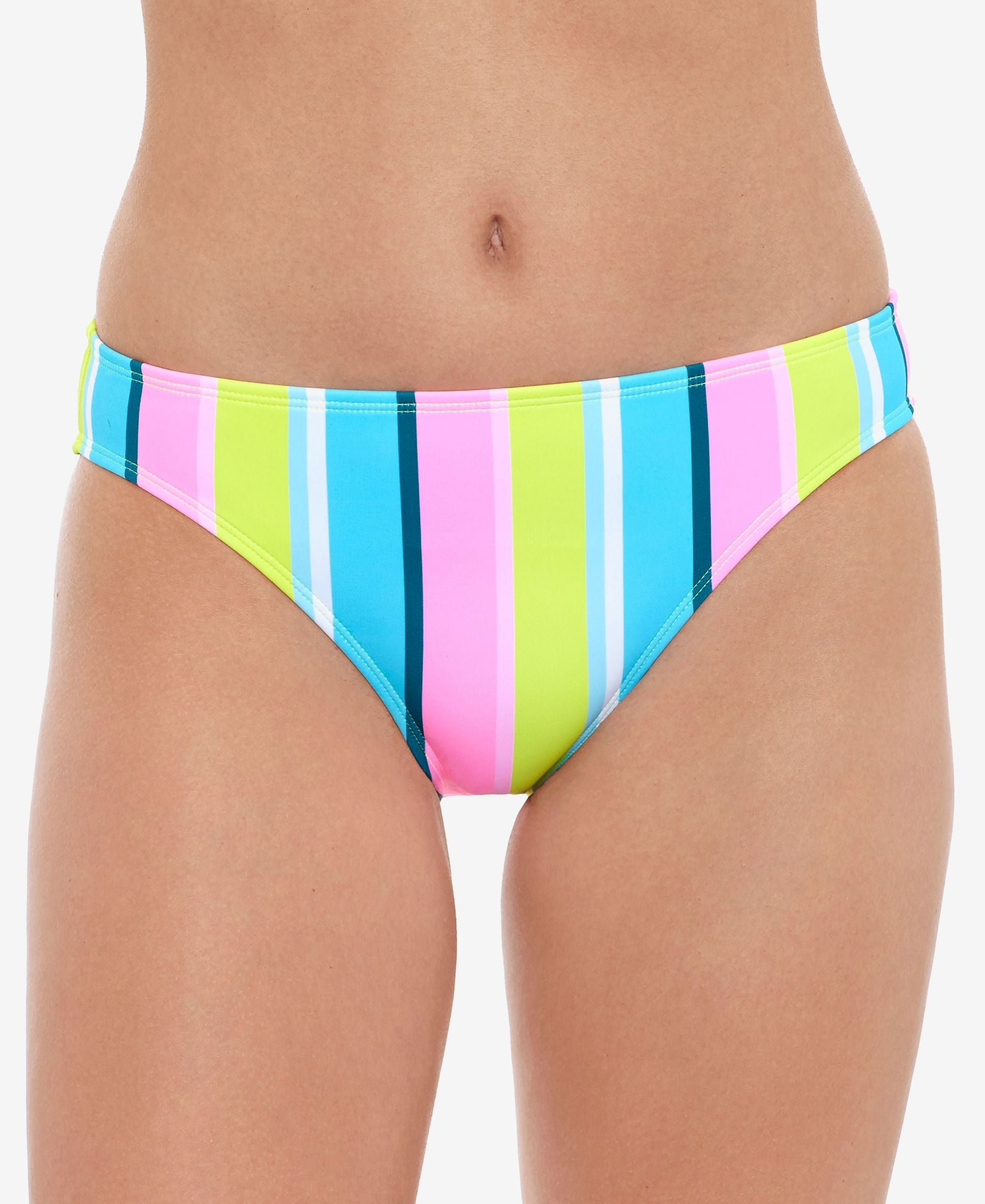 Juniors' Sunny Stripe Hipster Bikini Bottoms