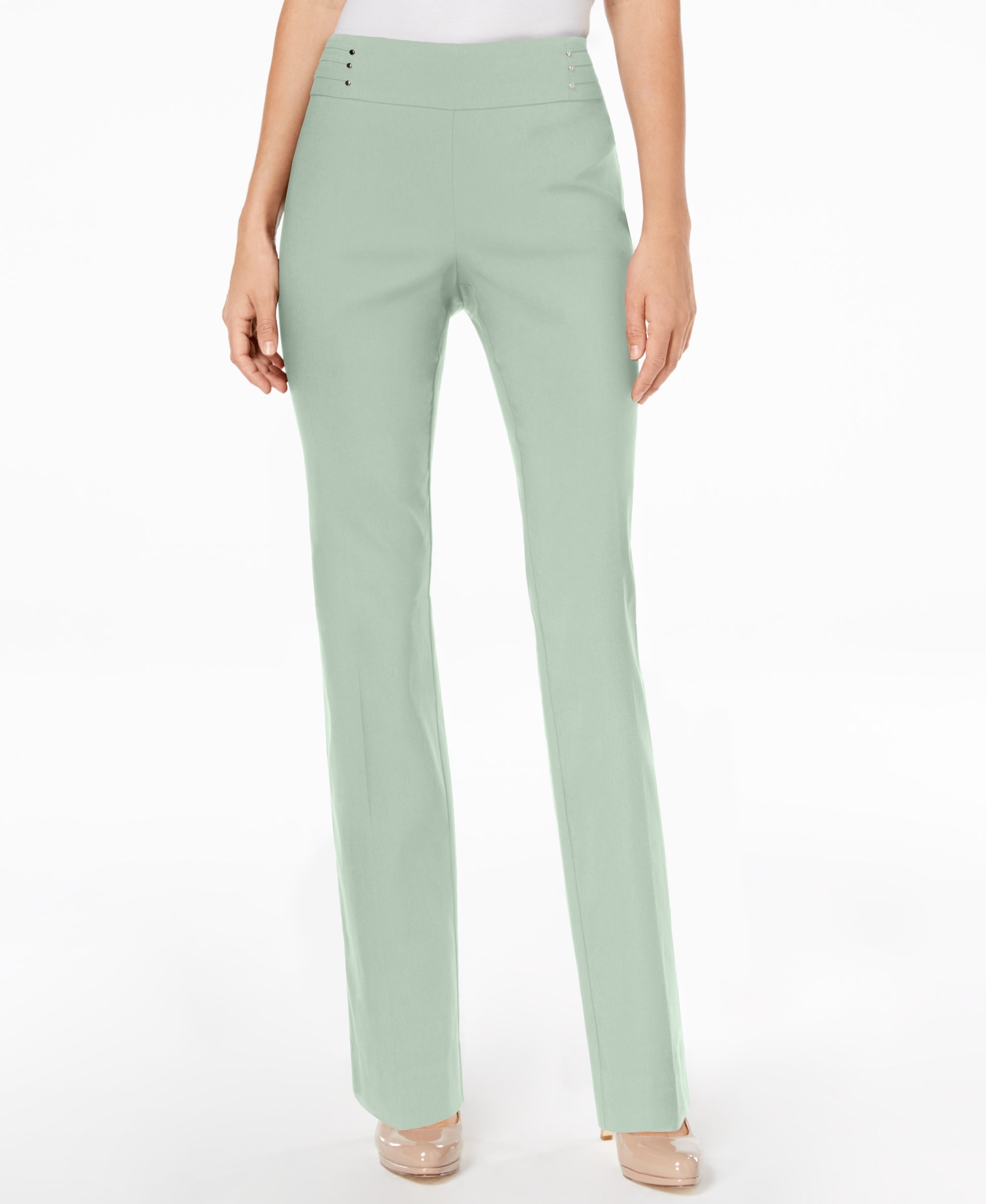 Women's Studded Pull-On Tummy Control Pants, Regular and Short Lengths
