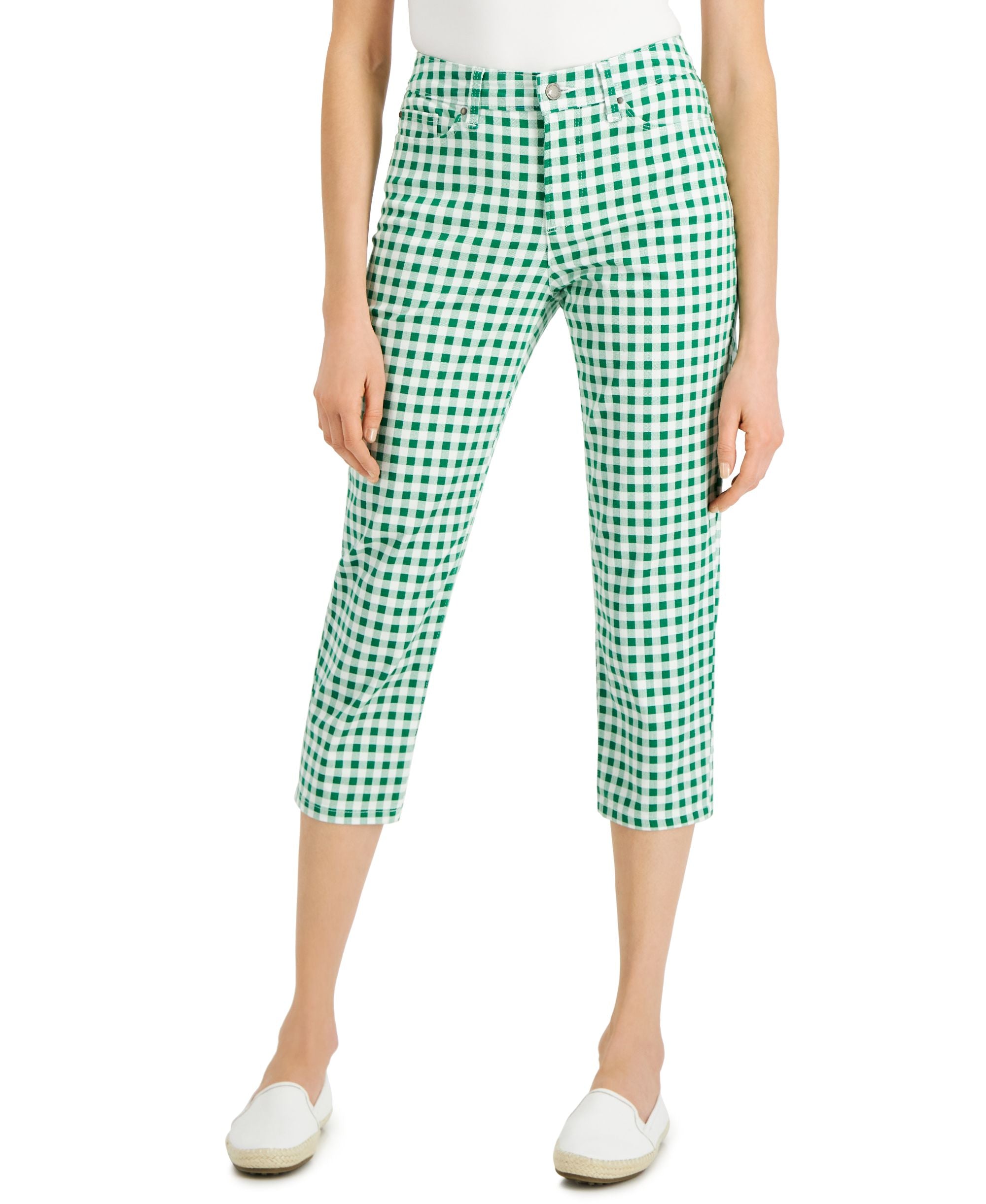 Charter Club Petite Printed Bristol Capri Jeans
