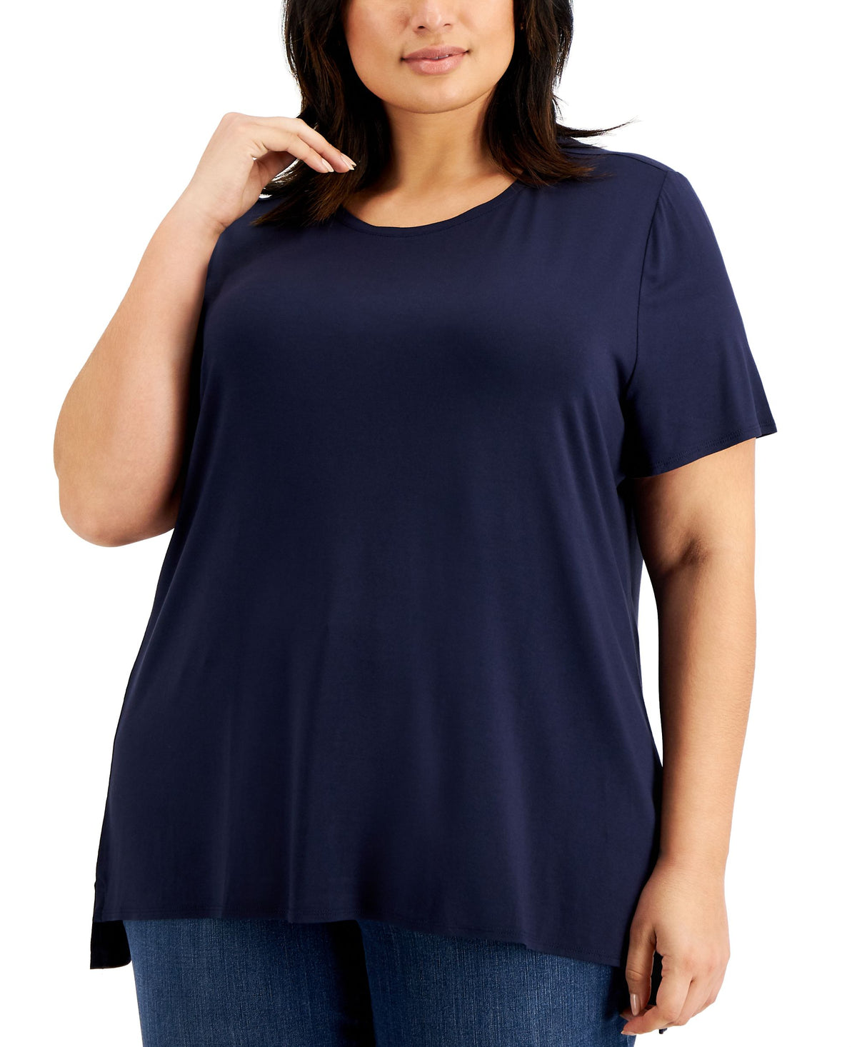 Alfani Plus Size Solid T-Shirt