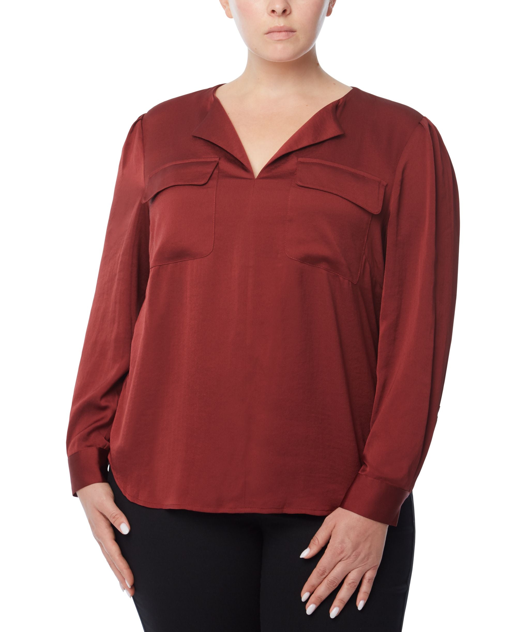 Jones New York Plus Size Utility Blouse