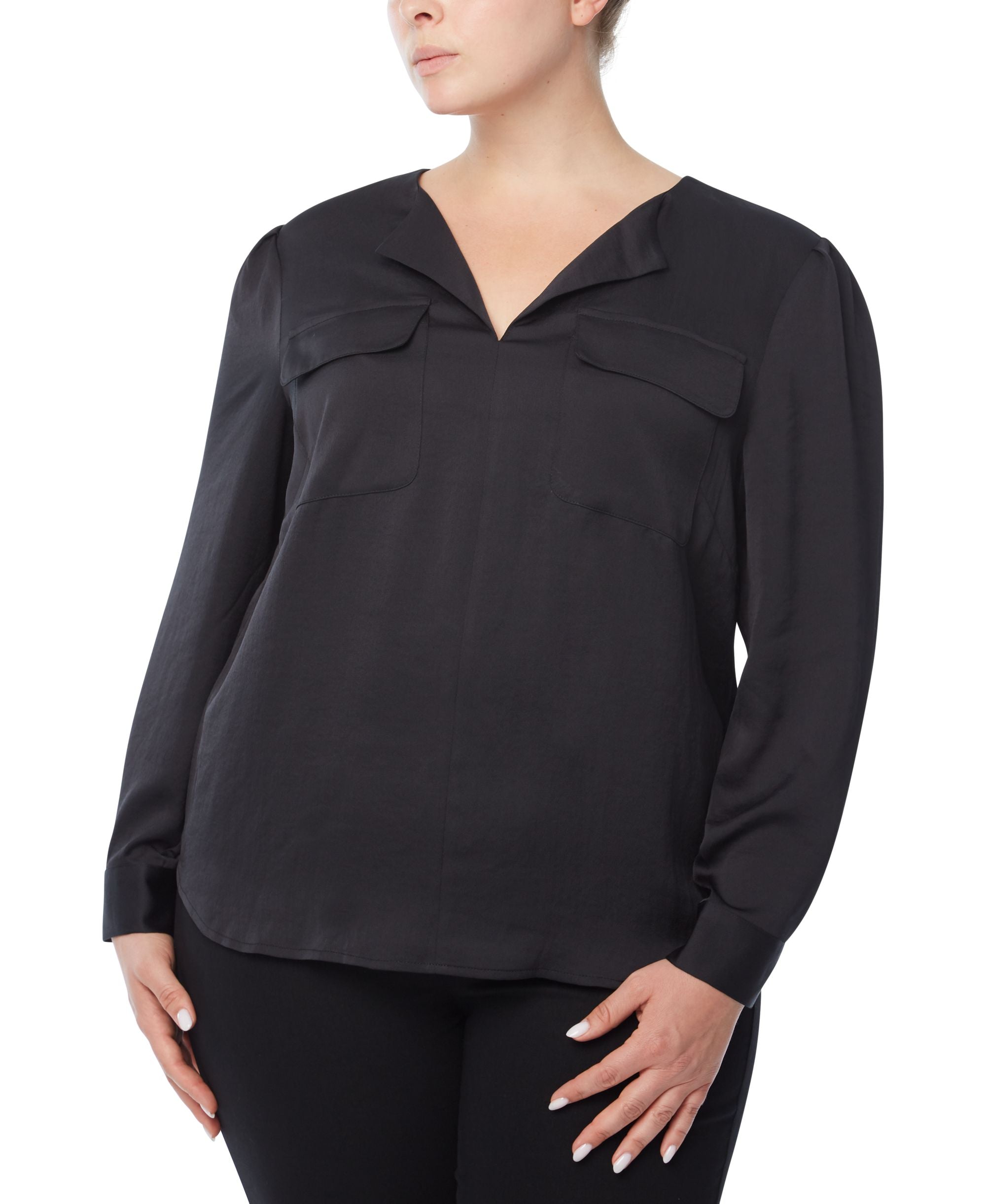 Jones New York Plus Size Utility Blouse