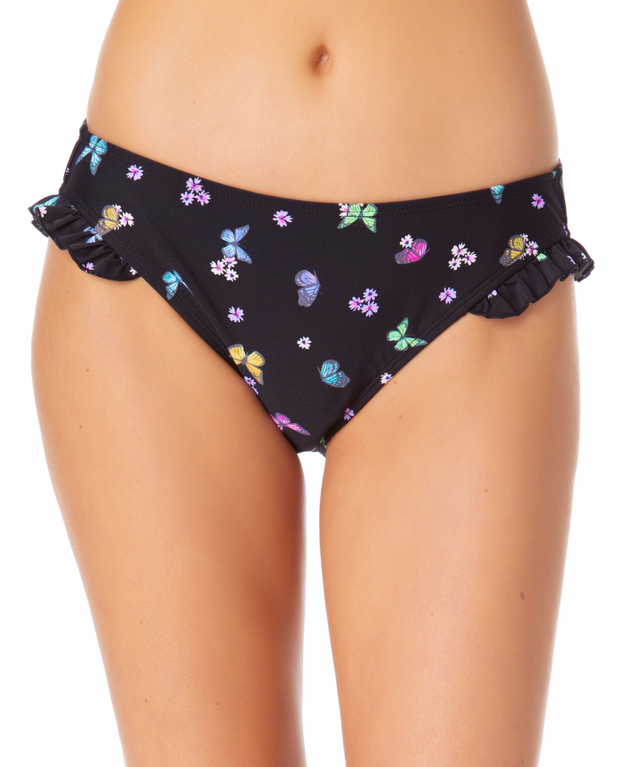 Juniors' Ruffle Hipster Bikini Bottoms