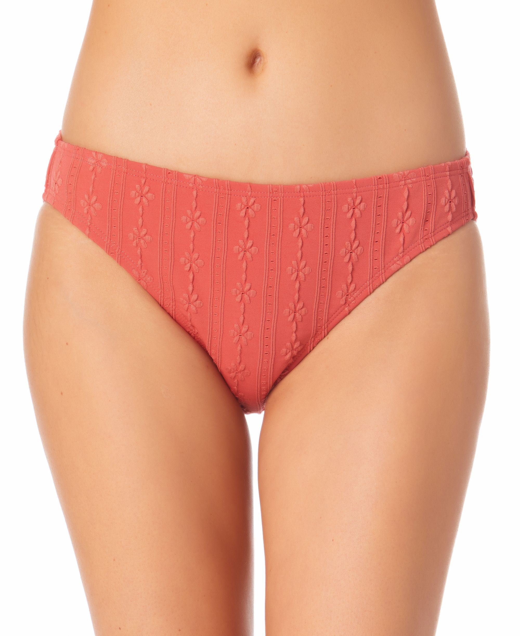 Juniors' Textured Hipster Bikini Bottoms