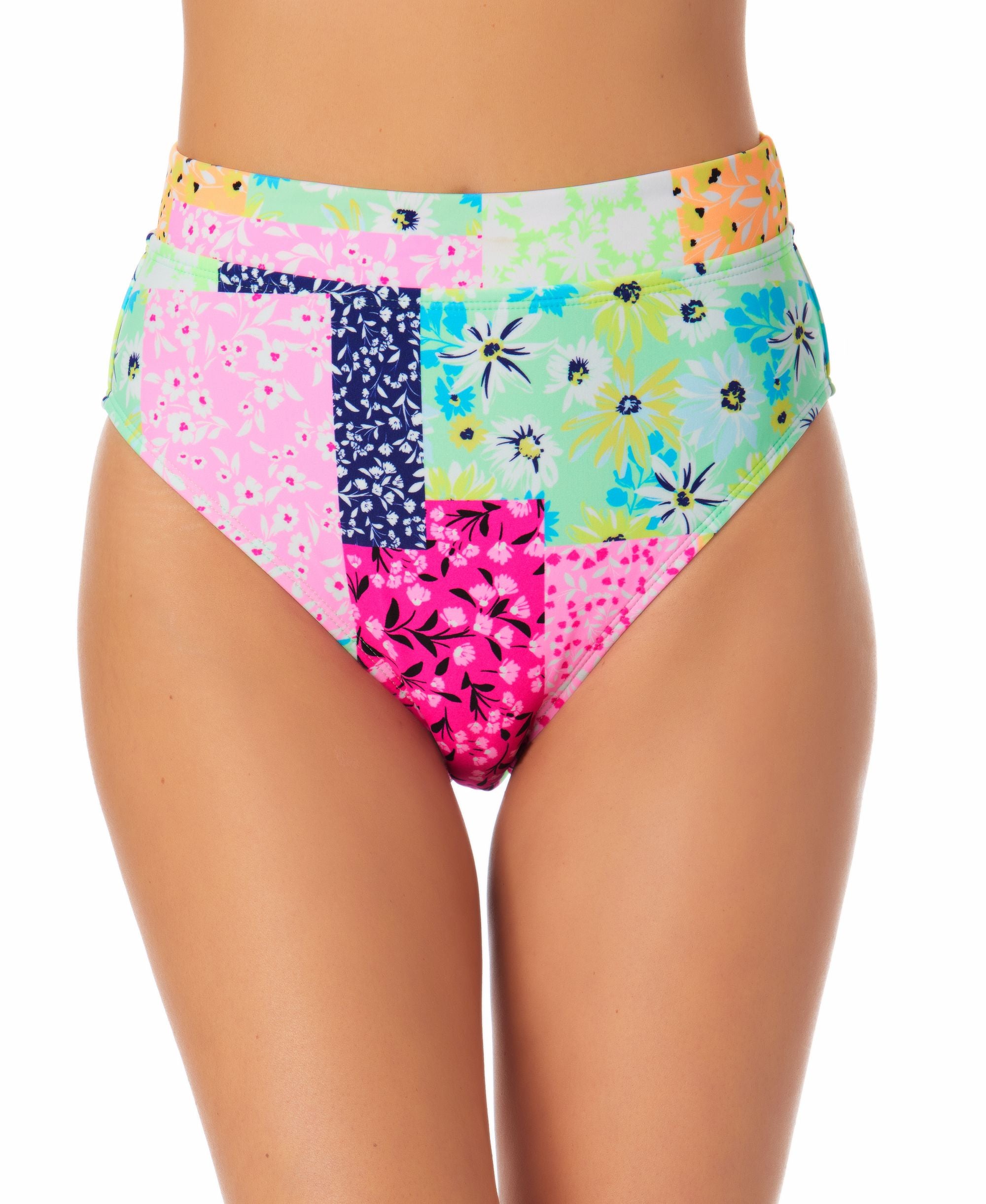 Juniors' Printed High-Waist Bikini Bottoms