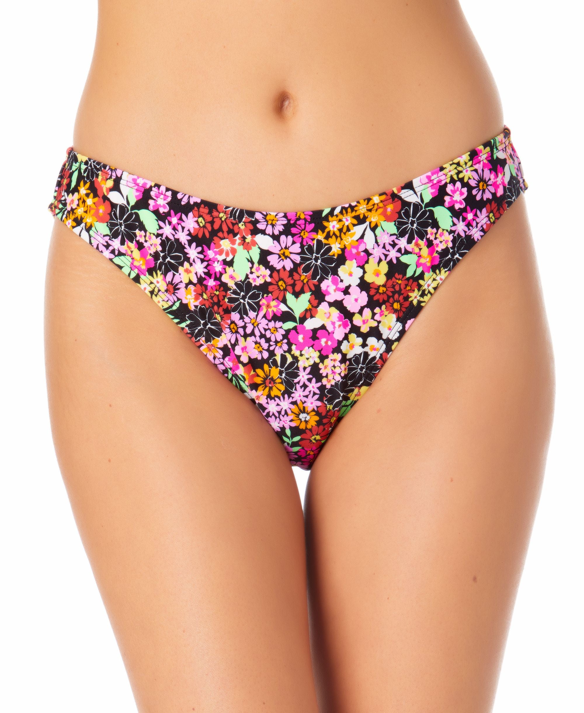 Juniors' Floral-Print Hipster Bikini Bottoms