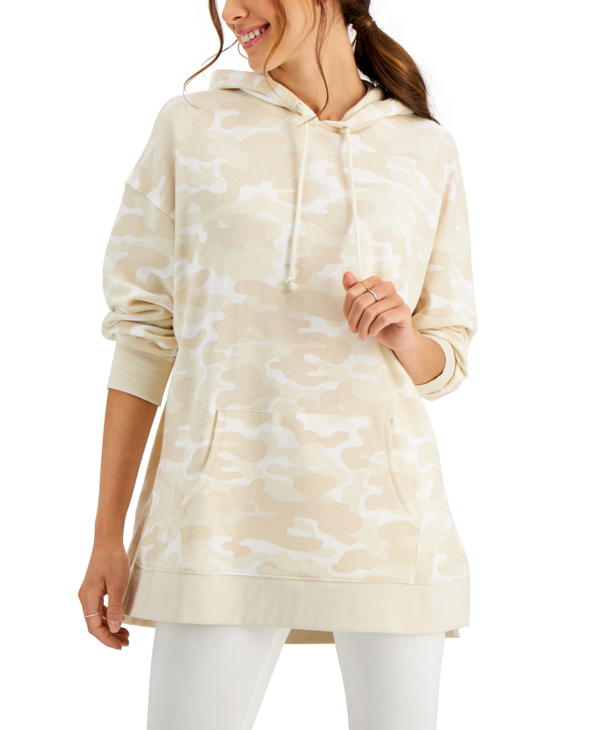 Style & Co Camo Print Oversized Hoodie