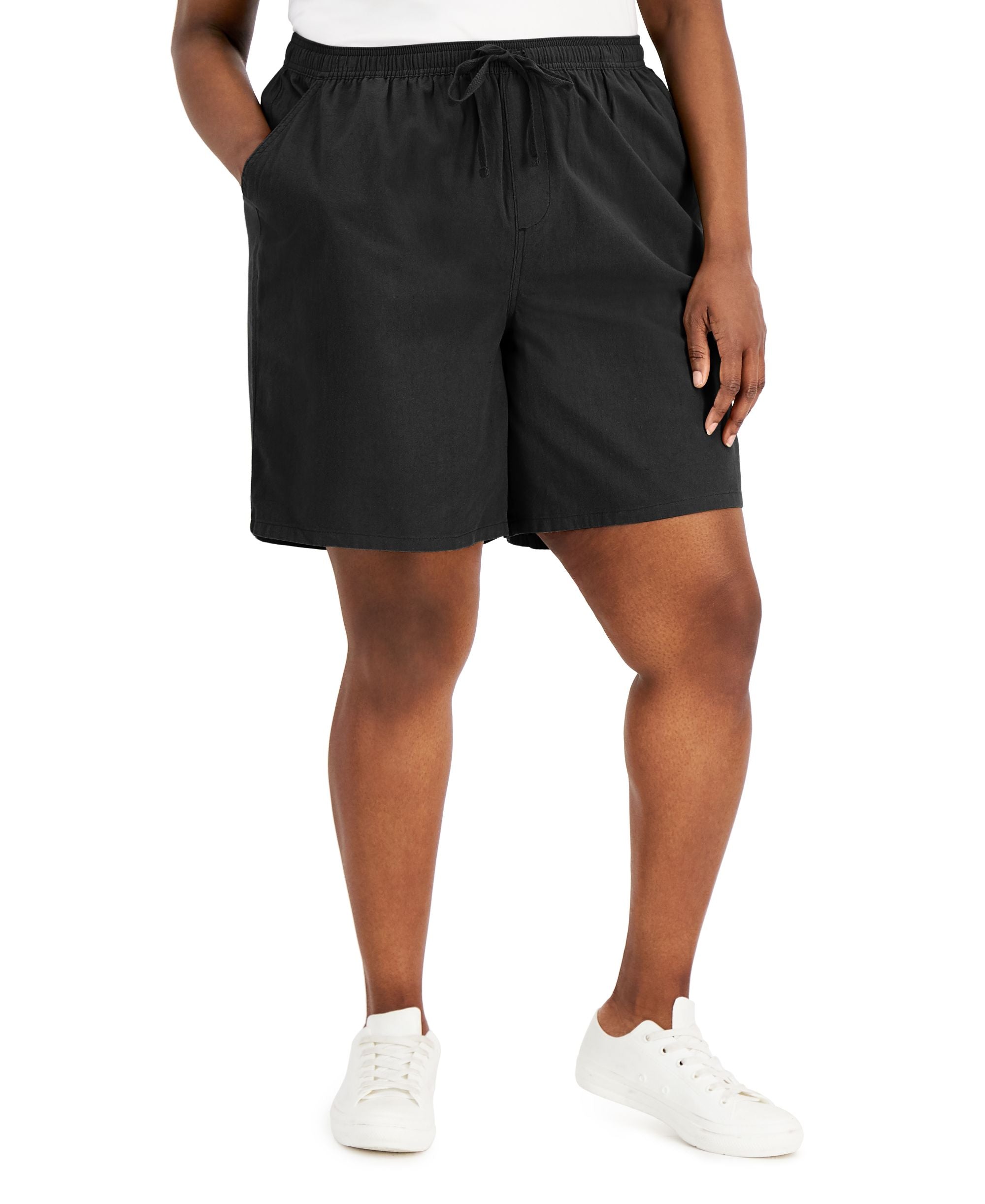 Karen Scott Plus Size Gemma Cotton Shorts