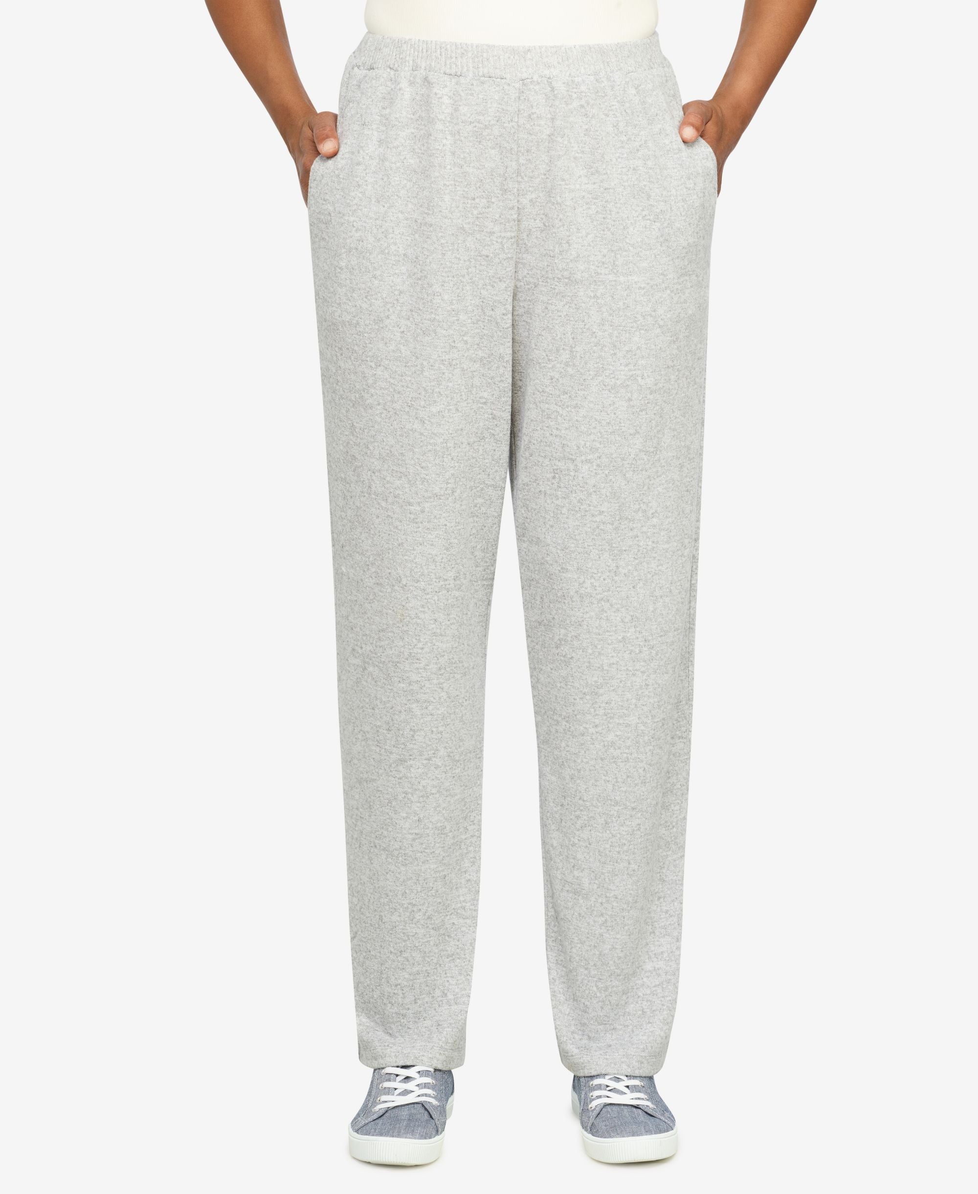 Plus Size Simply Cozy Knit Straight Leg Average Length Pants