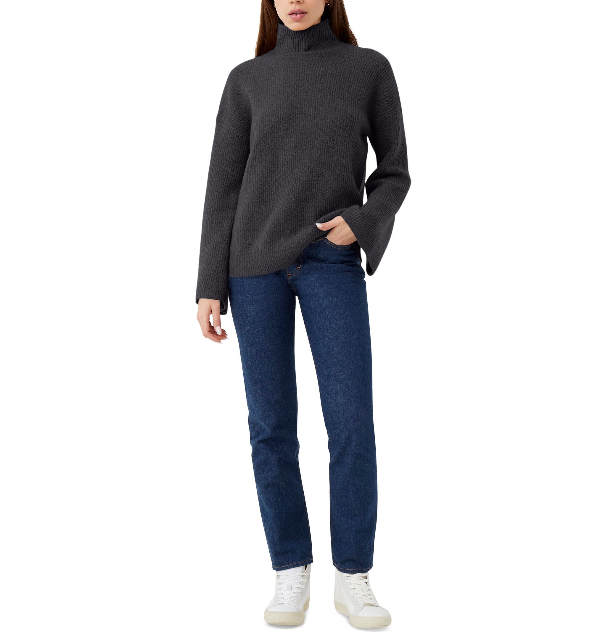 French Connection Ribbed Funnel Neck Sweater