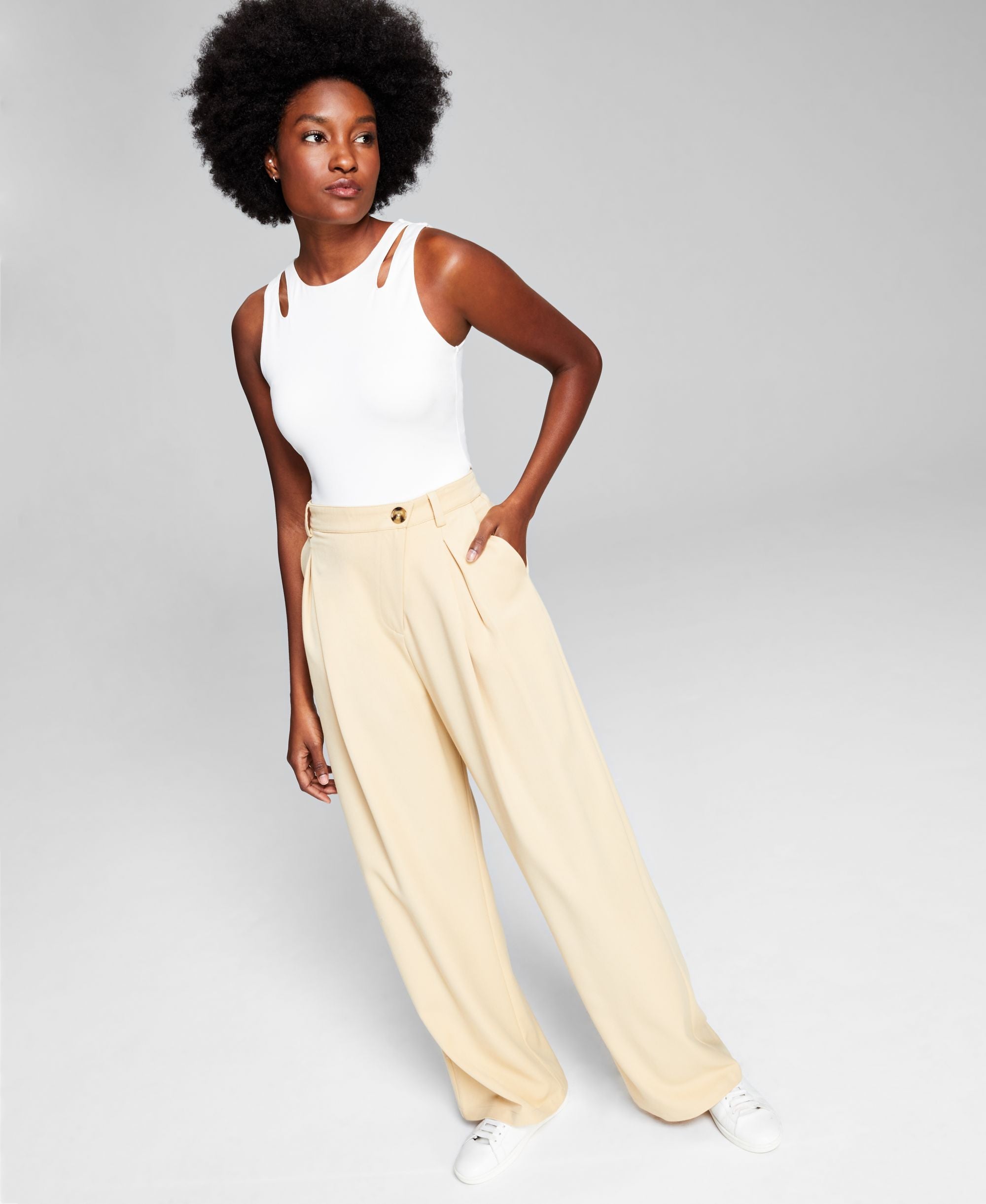 Now This Womens Wide Leg Pants