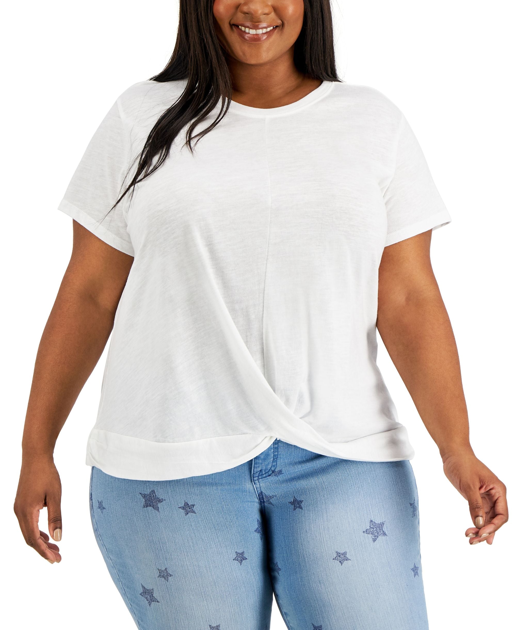 Style & Co Plus Size Crossover Top