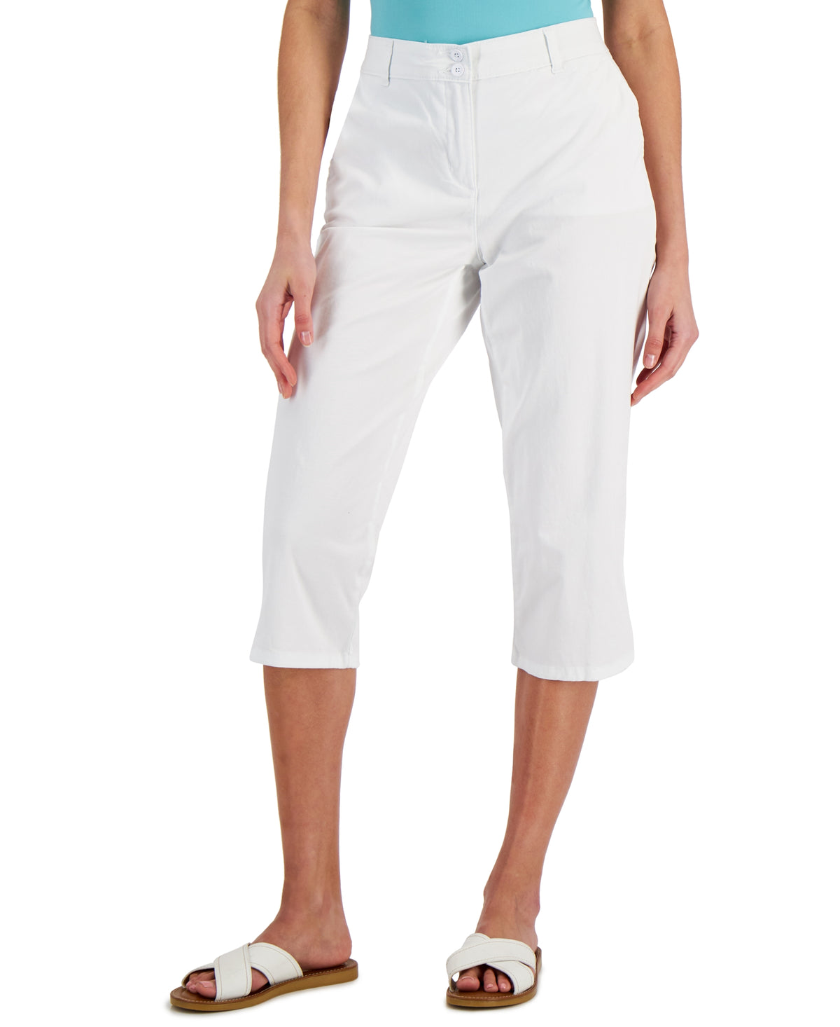 Petite Comfort-Waist Capri Pants