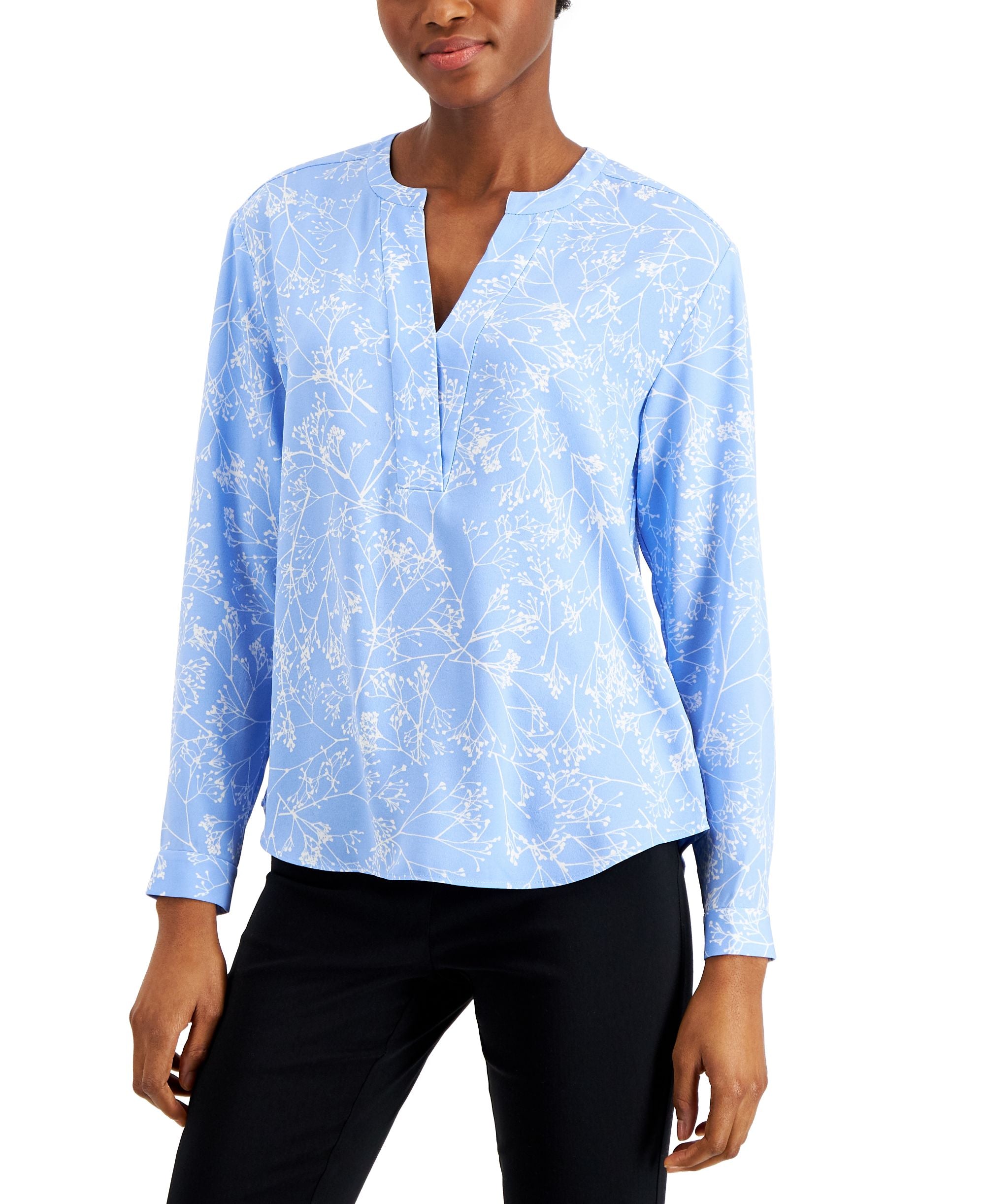 Alfani Split Neck Top