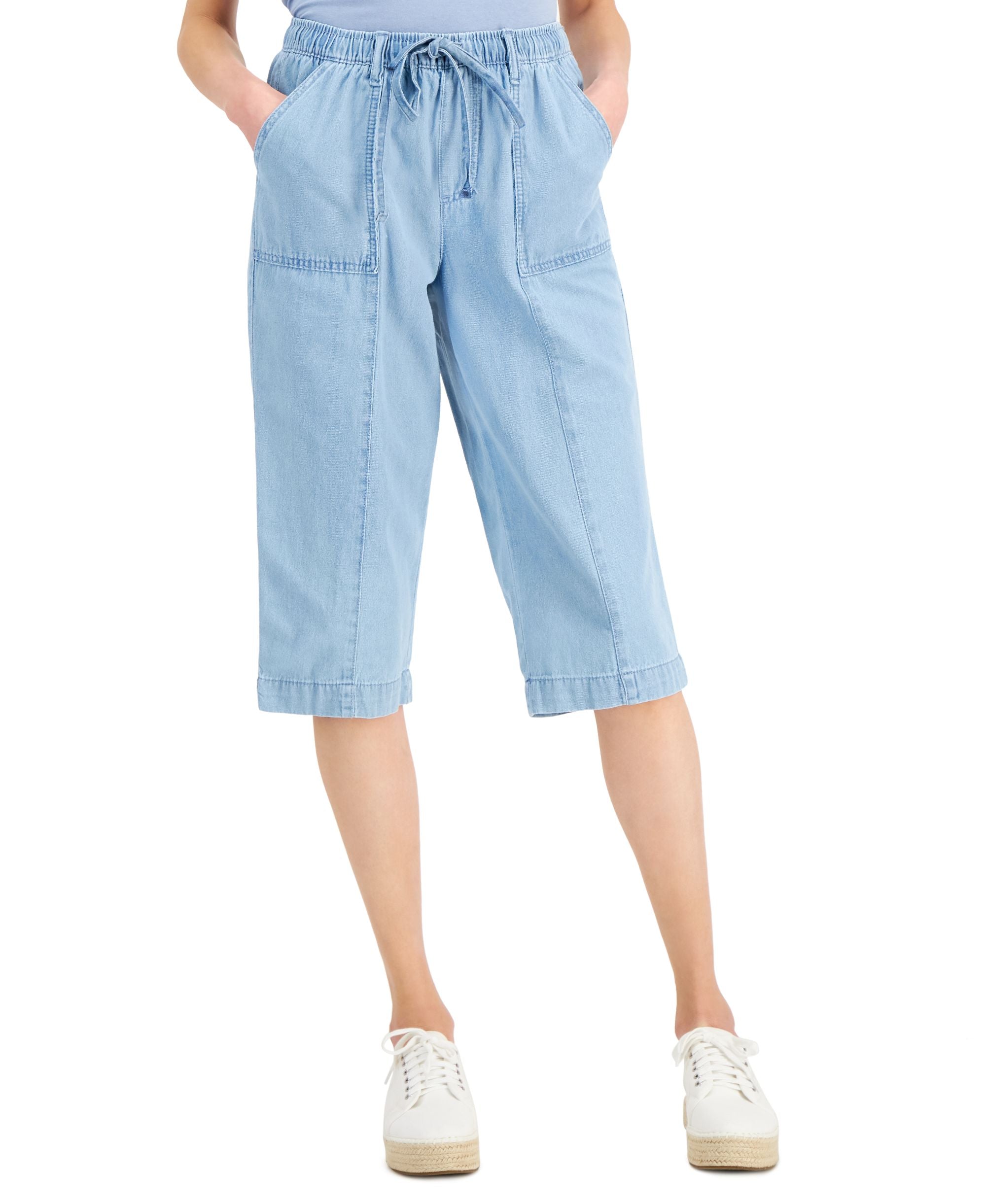 Karen Scott Denim Charlie Capri Pants