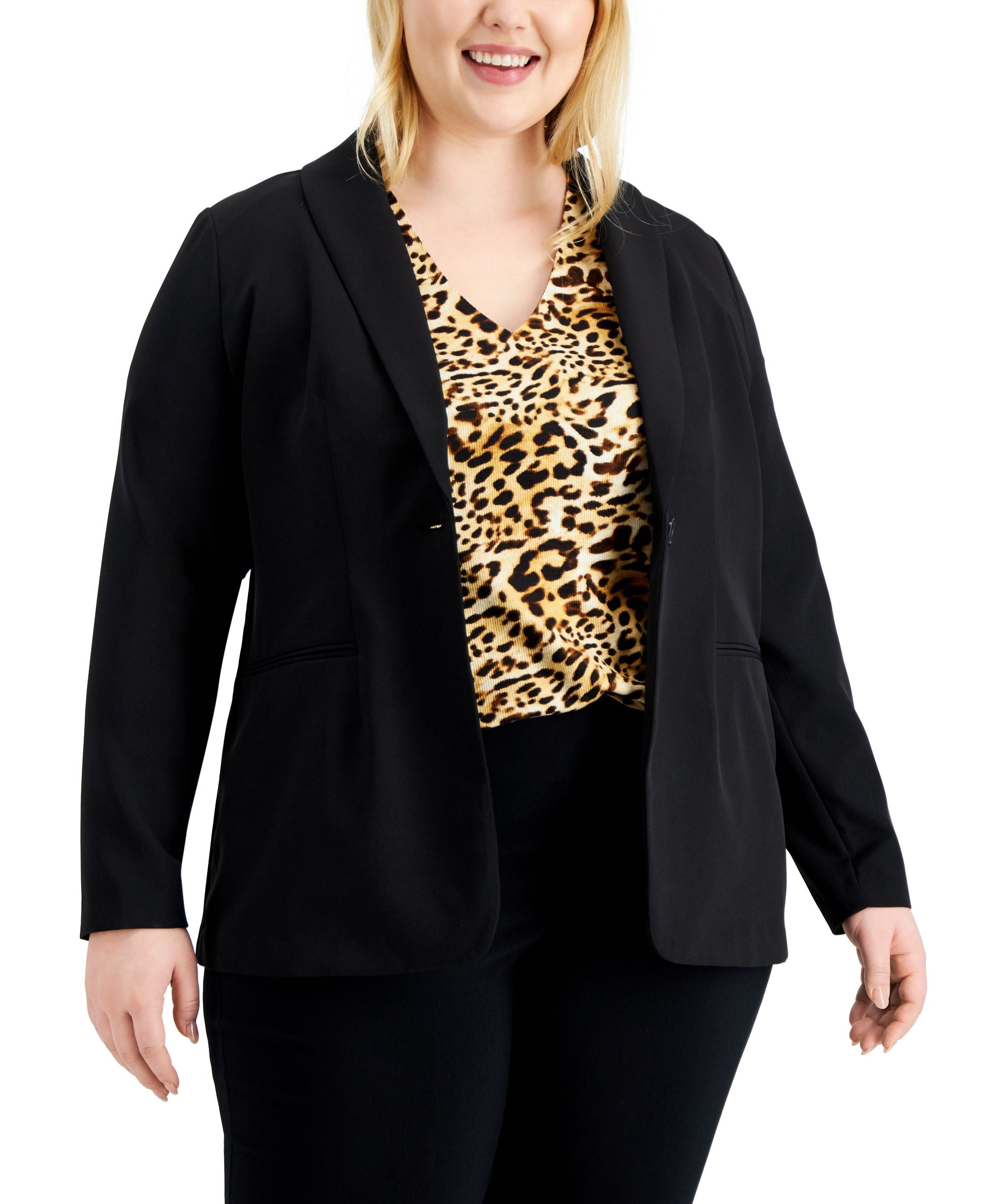 Alfani Plus Size Shawl Collar Blazer