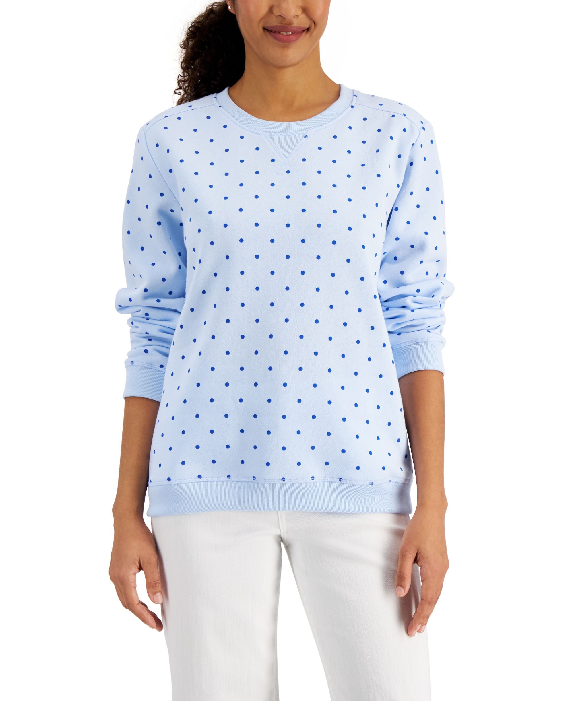 Karen Scott Simple Dot Sweatshirt